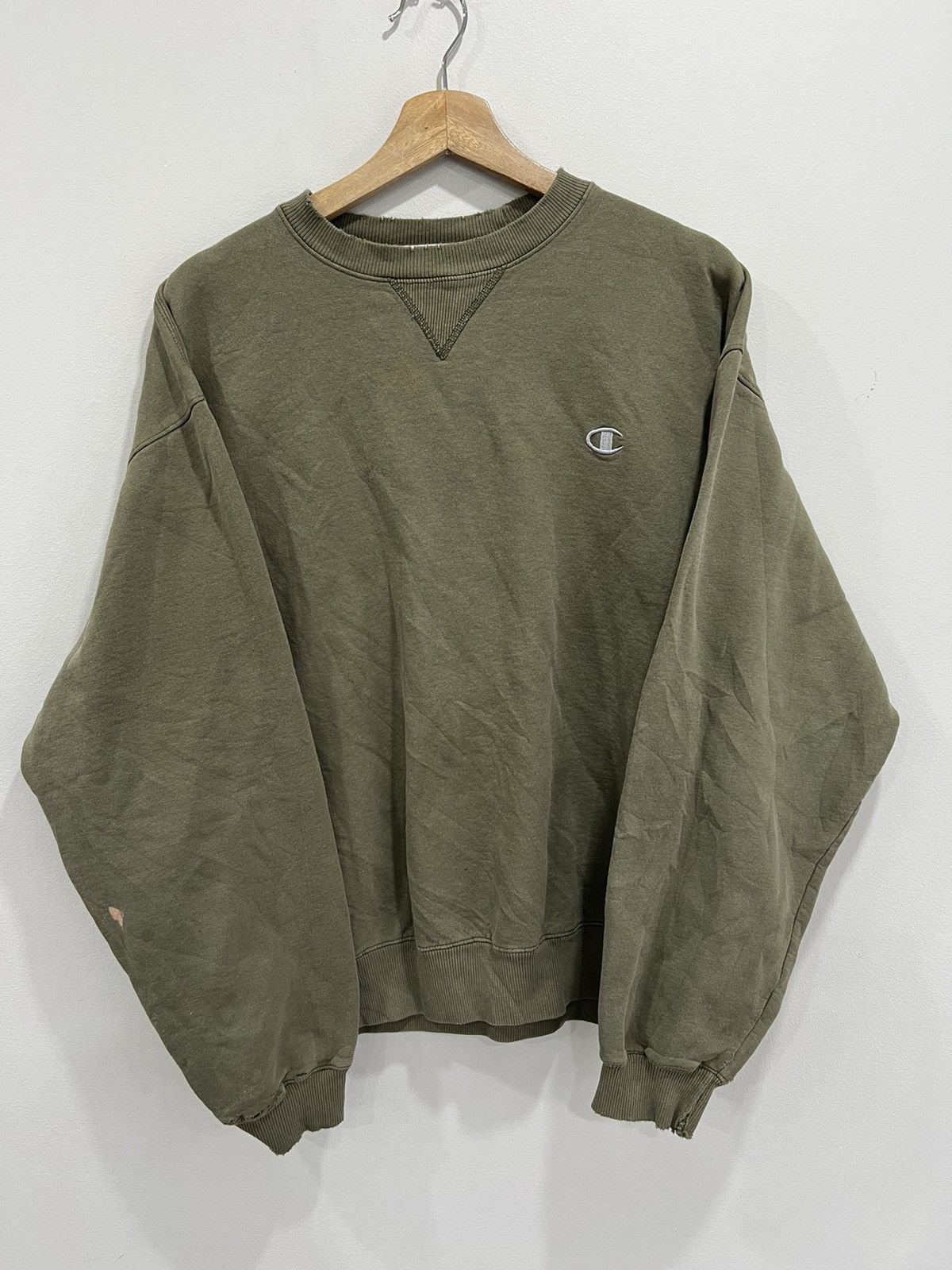 Vintage Olive Green Champion sweater