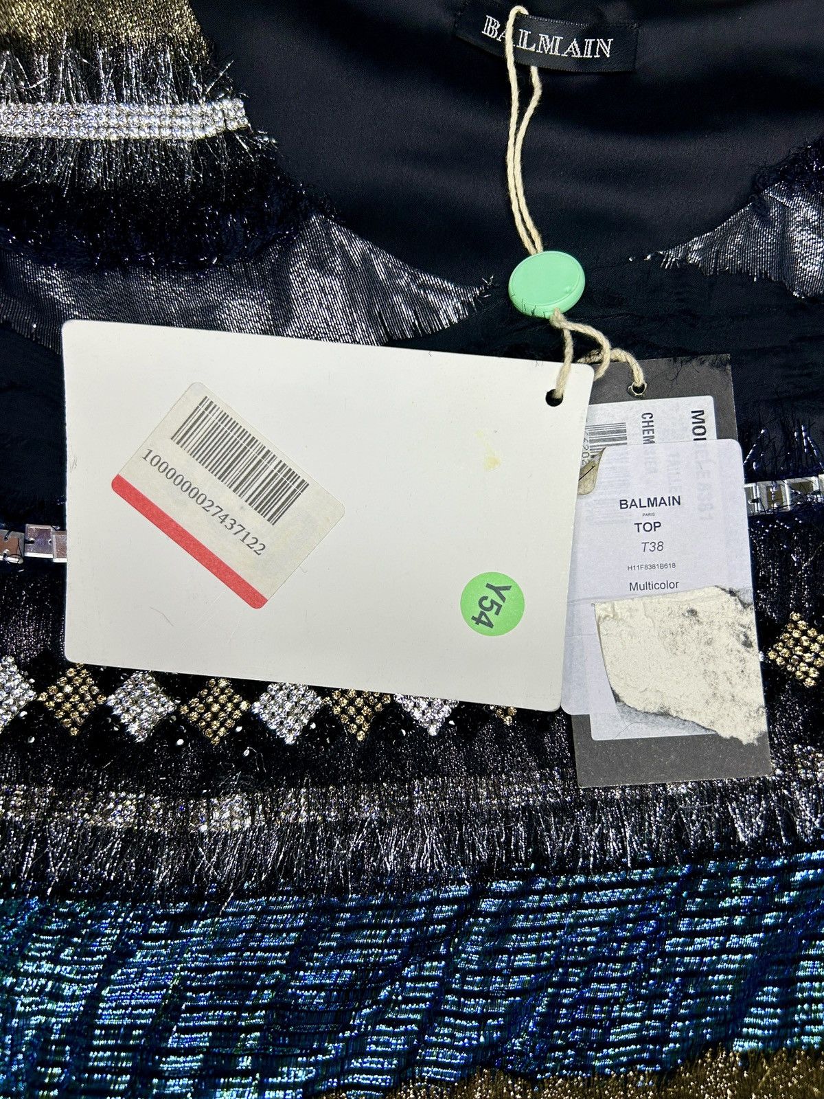 Balmain F/W 11 Swarovski Embellished Top Size S / US 4 / IT 40 - 14 Thumbnail
