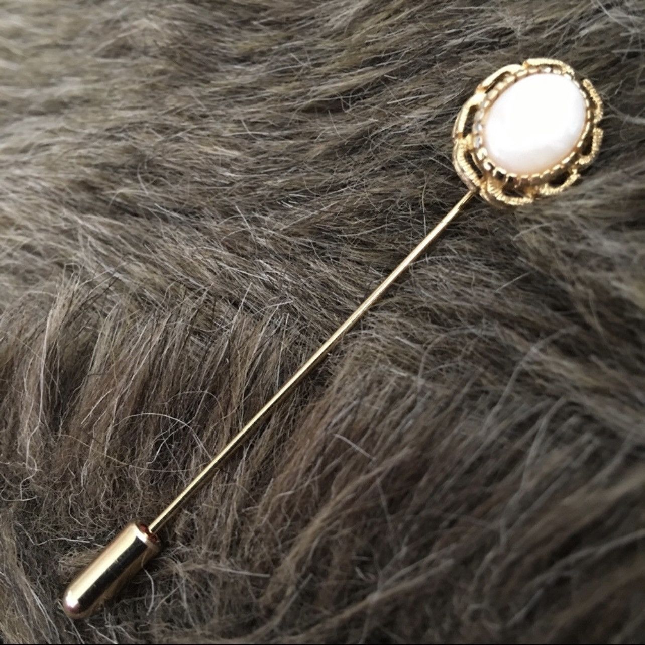 Vintage Vintage antique oval opal cabochon stick pin hat pin Size ONE SIZE - 1 Thumbnail