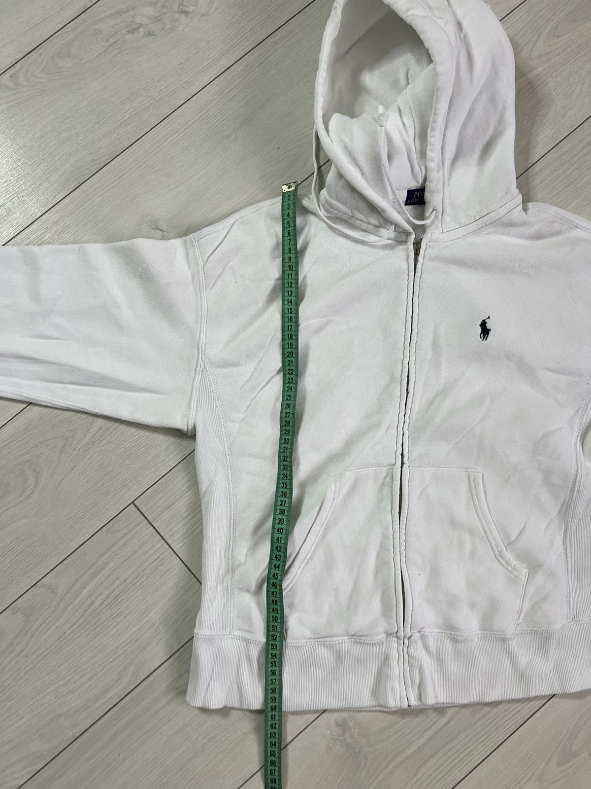 Polo Ralph Lauren Vintage Polo Ralph Lauren Zip-Up White Hoodie Boxy Fit Size US M / EU 48-50 / 2 - 8 Thumbnail