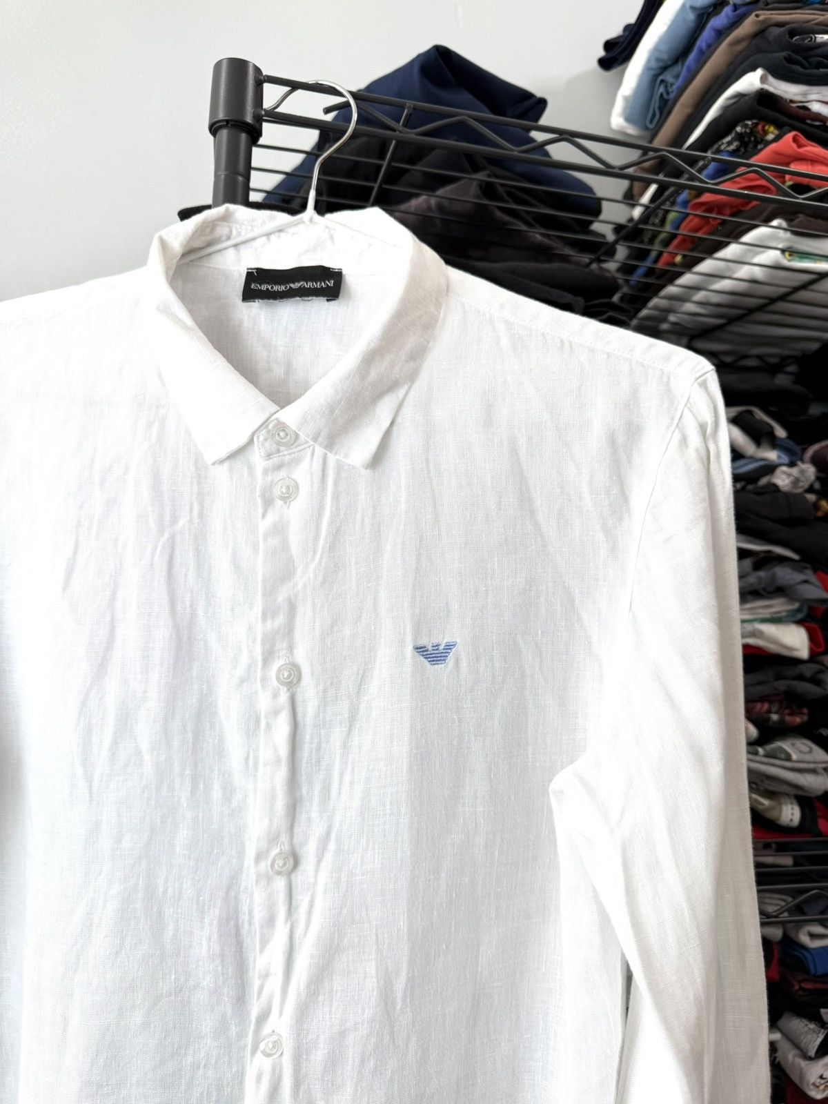 Emporio Armani Emporio Armani Long Sleeve Linen Shirt Size M / US 6-8 / IT 42-44 - 2 Thumbnail
