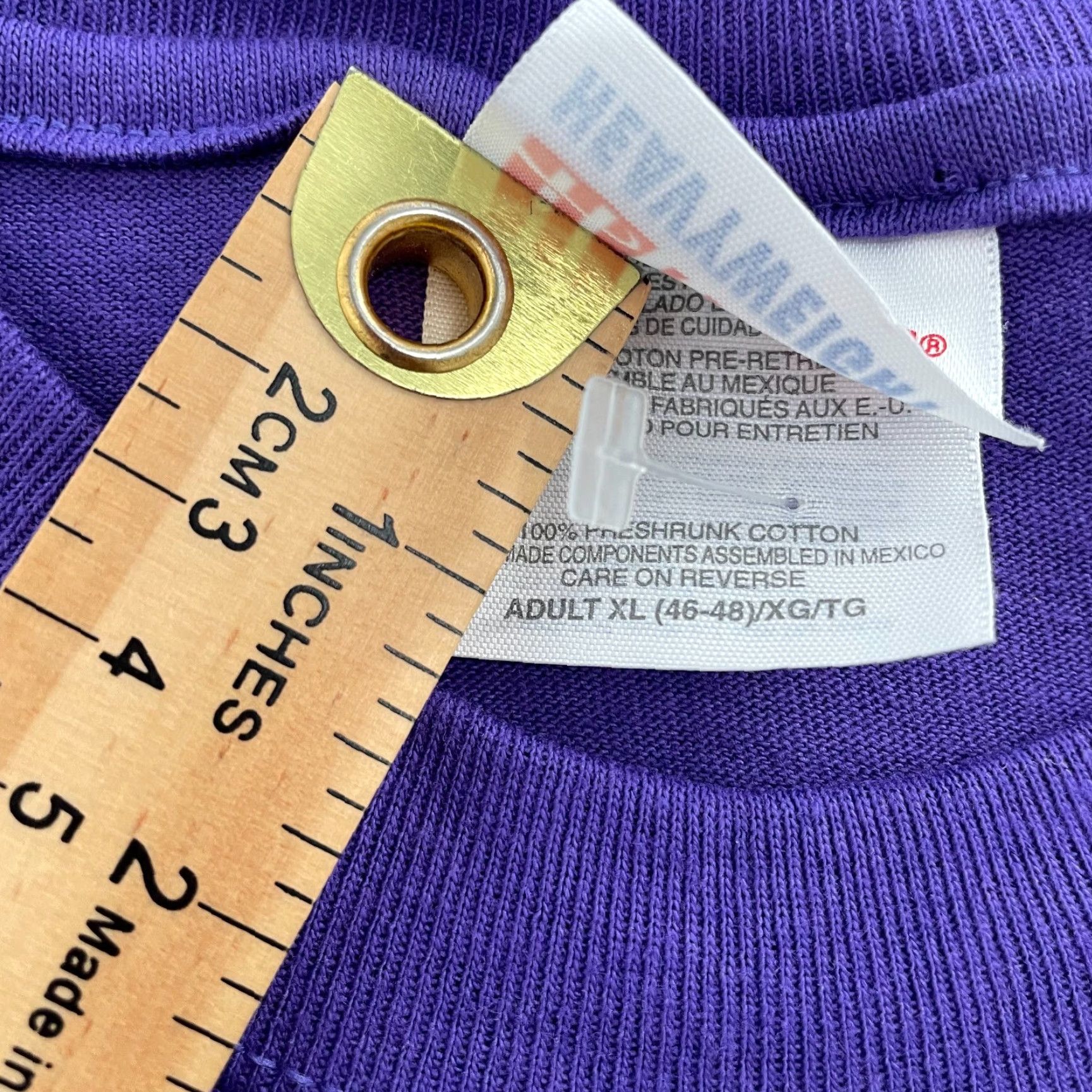 Vintage VINTAGE Hanes Heavyweight The Scream Shirt XL Purple Graphic Print 90s Psychedelic Mens Size US XL / EU 56 / 4 - 7 Thumbnail
