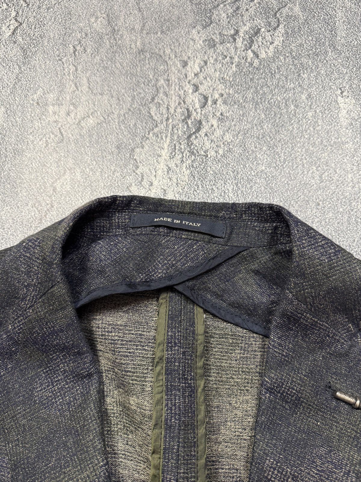 Tagliatore Tagliatore Herringbone Blazer Jacket with Elbow Patches Size 48R - 11 Thumbnail