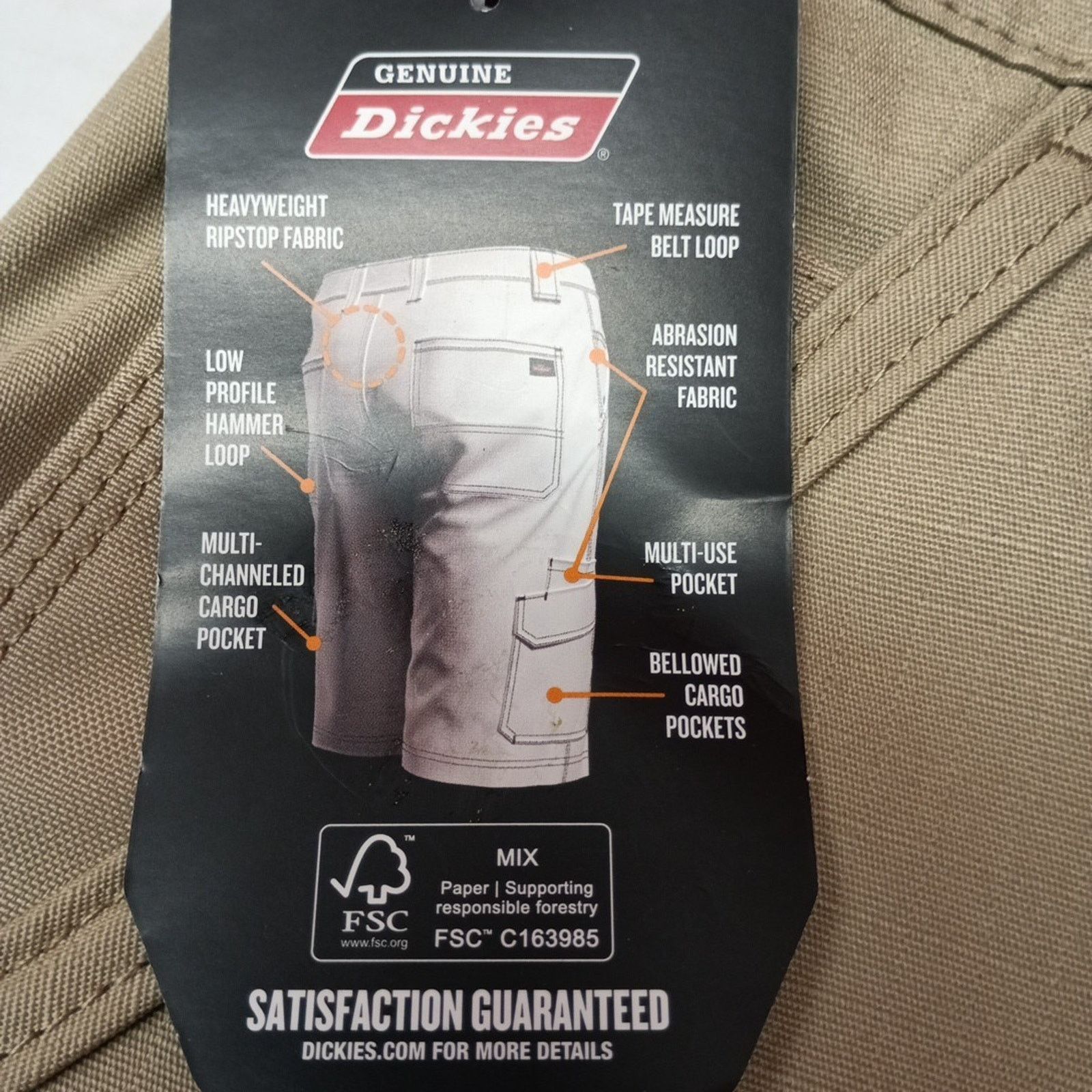 Dickies Dickies Ripstop Cargo Shorts Men’s Size 42 Beige Relaxed Fit Size US 42 / EU 58 - 3 Thumbnail