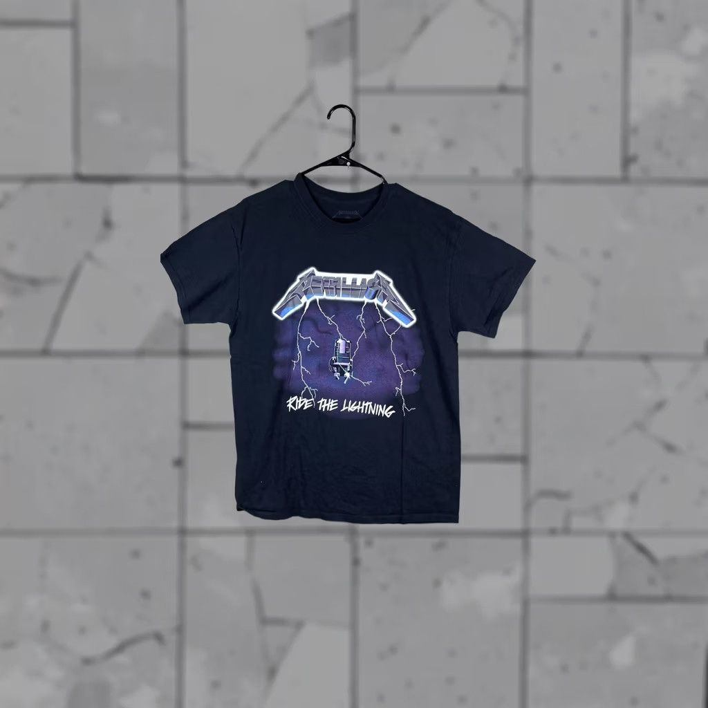 Vintage Metallica Shirt Mens Large Black Ride The Lightning Graphic Tee Rock Band Tee T-Shirt Crew Neck Short Sleeve Size US L / EU 52-54 / 3 - 1 Thumbnail