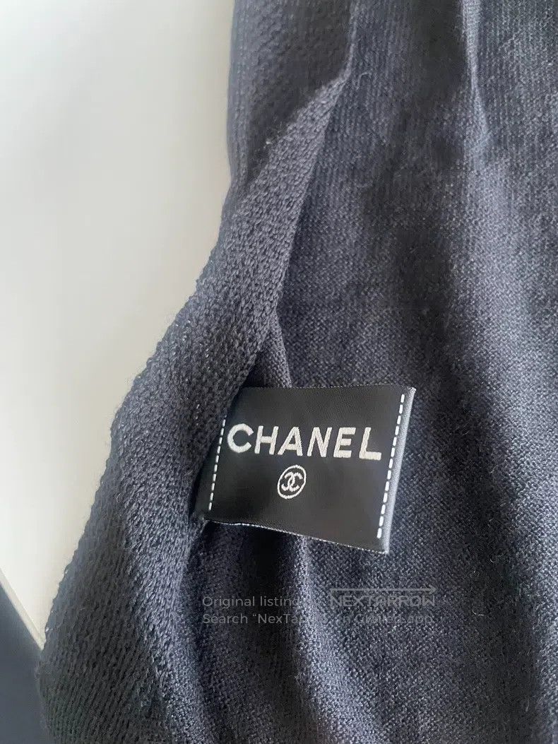 Chanel Chanel 24C letter logo embroidered thin cashmere scarf sha Size ONE SIZE - 3 Thumbnail