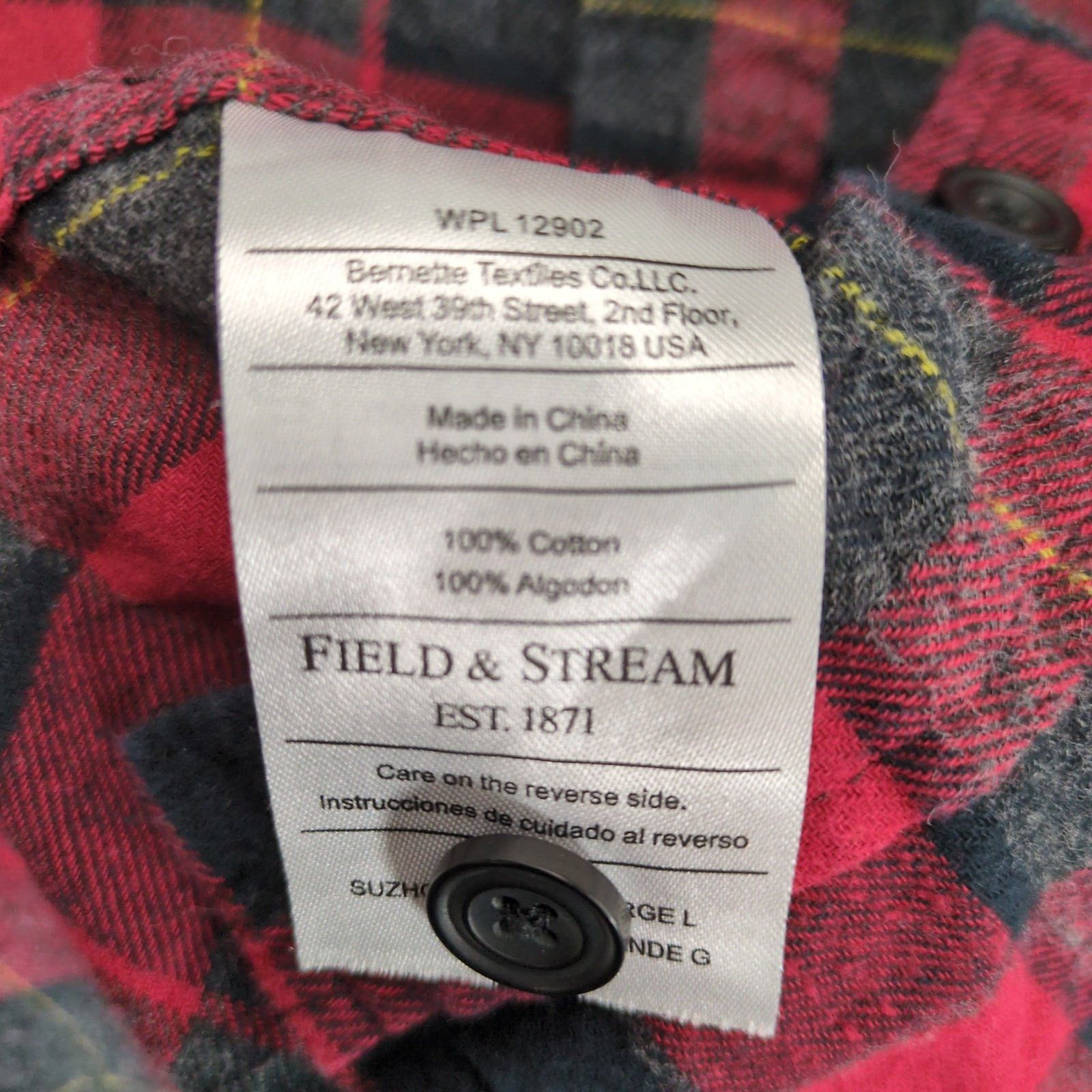 Field & Stream Field & Stream Men's S Plaid Cotton Flannel Button Up Shirt Size US S / EU 44-46 / 1 - 5 Thumbnail