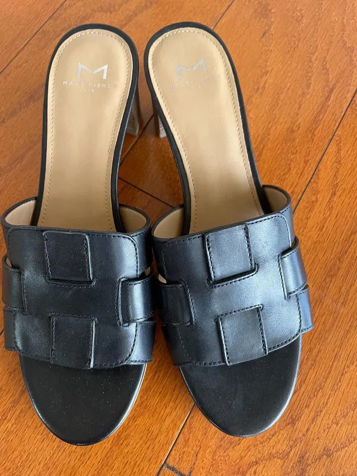 Marc Fisher Marc Fisher LTD Debora Black Leather Size US 9 / IT 39 - 6 Thumbnail