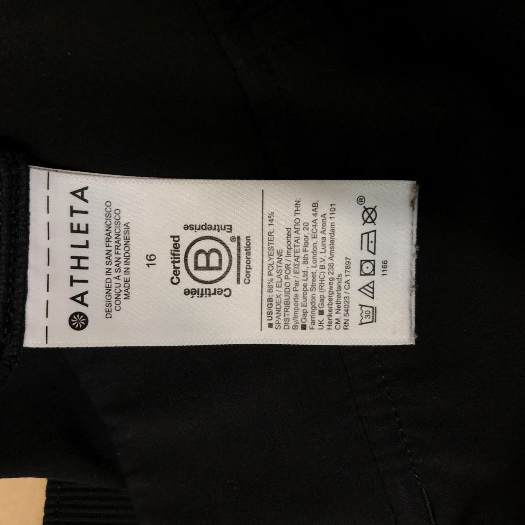 Athleta Athleta La Viva Pants Womens 16 Black Elastic Waist Tapered Leg Pockets Size 38" / US 16 / IT 52 - 8 Thumbnail