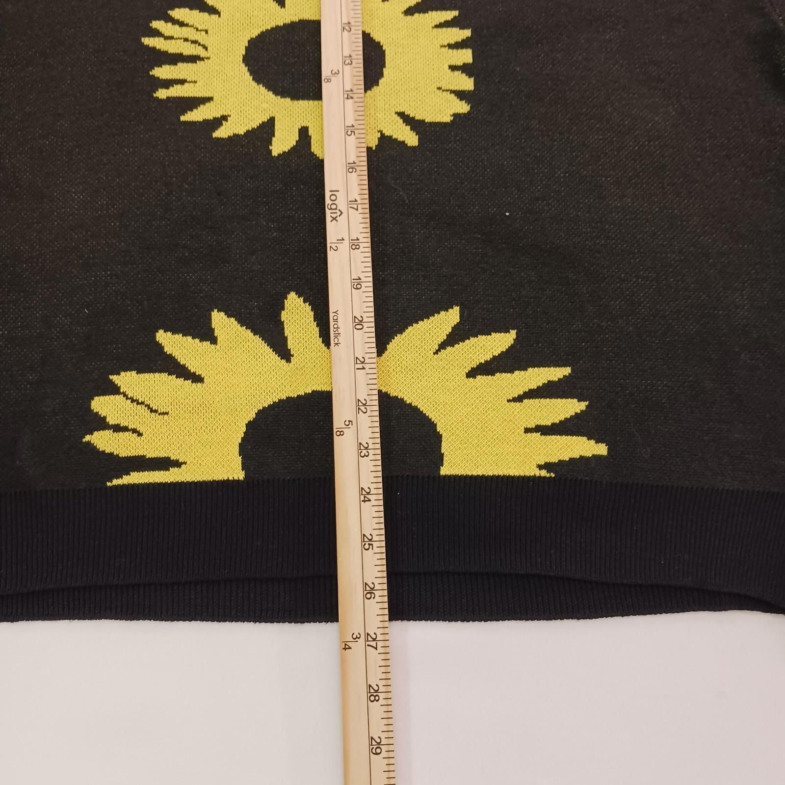 Designer Daisy Street Sweater Womens Black/Yellow Sunflower Sweater L Size L / US 10 / IT 46 - 6 Thumbnail