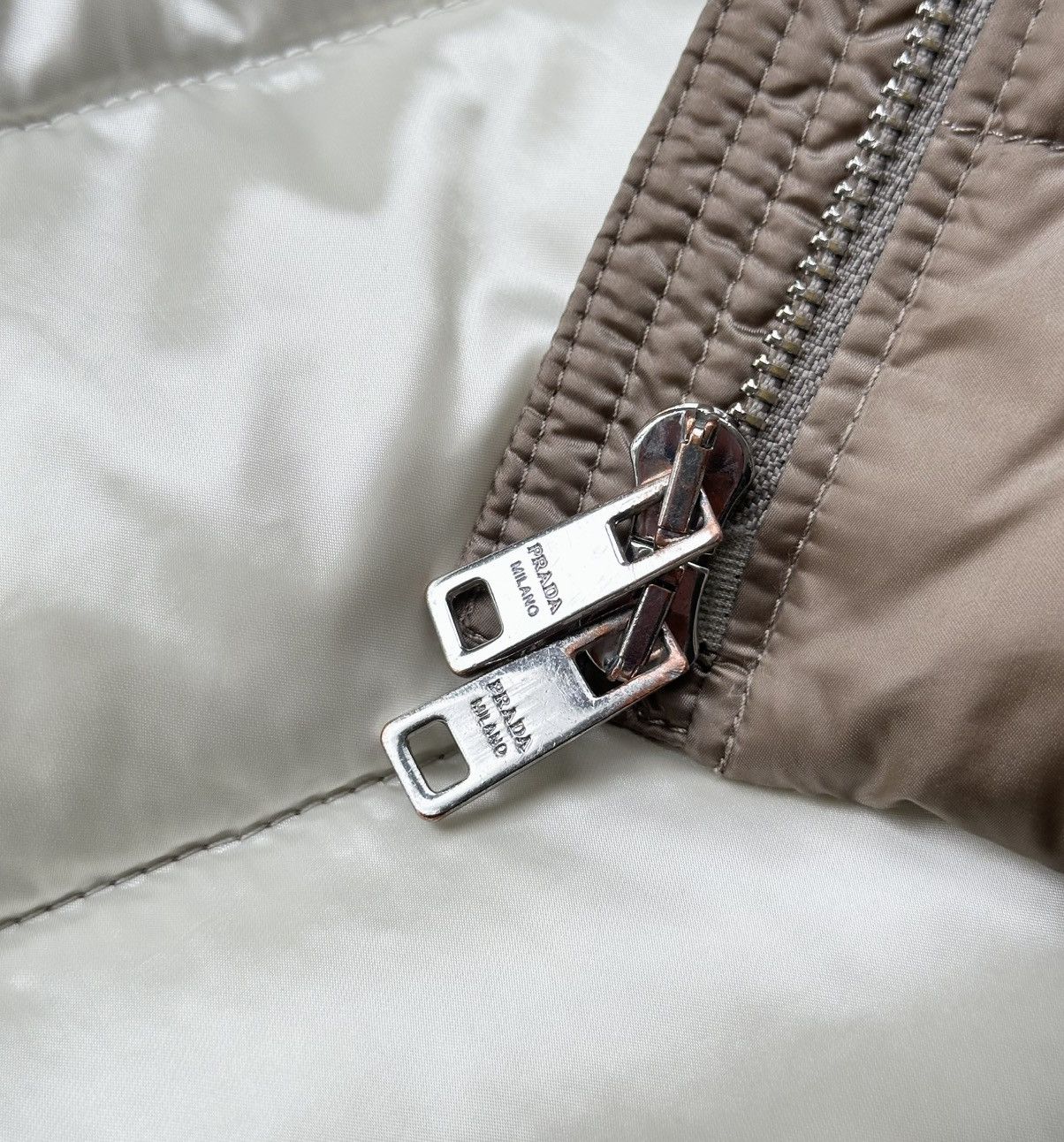 Prada Prada Women’s Down Jacket – Size 38 IT - Beige / Cream Size XS / US 0-2 / IT 36-38 - 12 Thumbnail