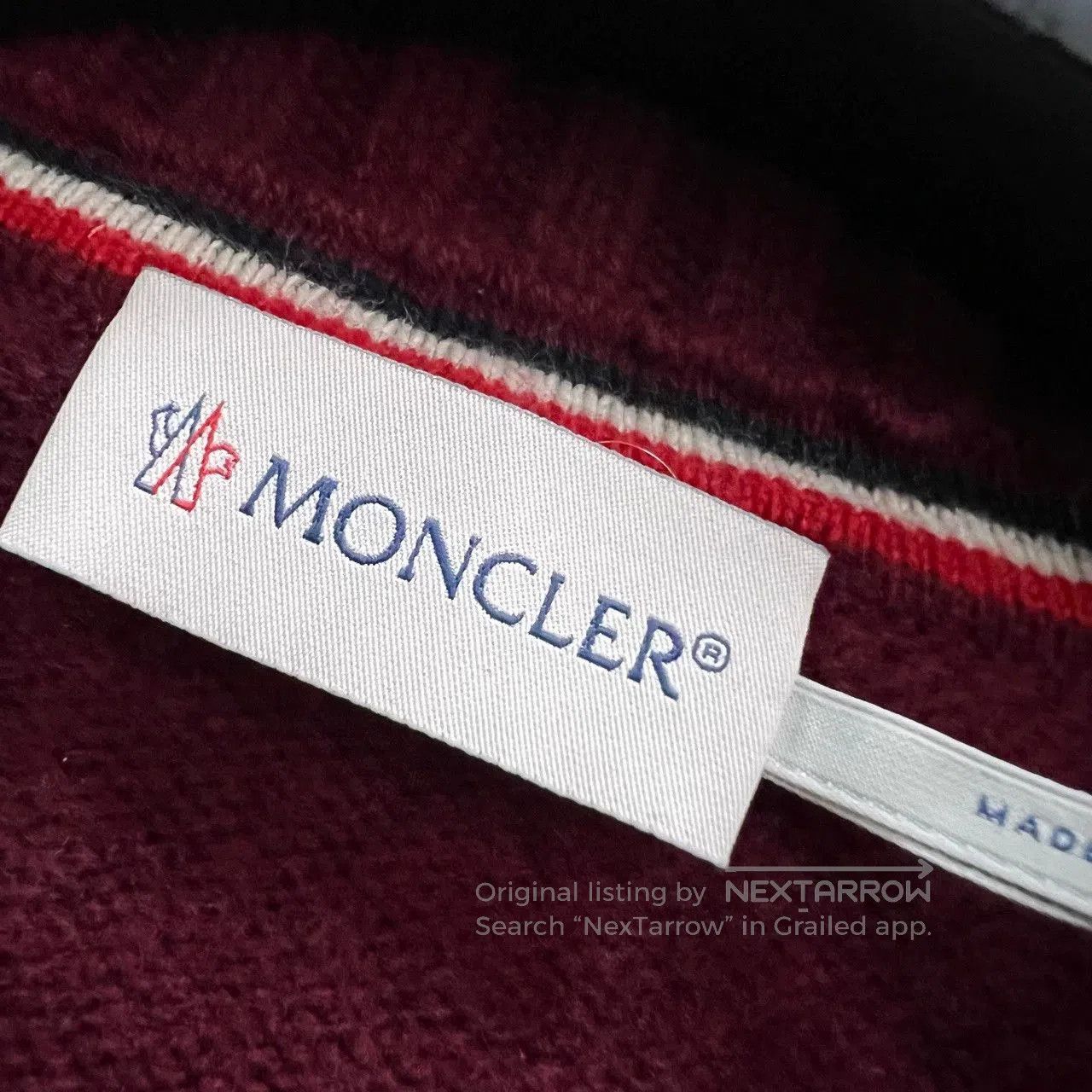 Moncler moncler red knitted sweater with logo. Size US L / EU 52-54 / 3 - 4 Thumbnail