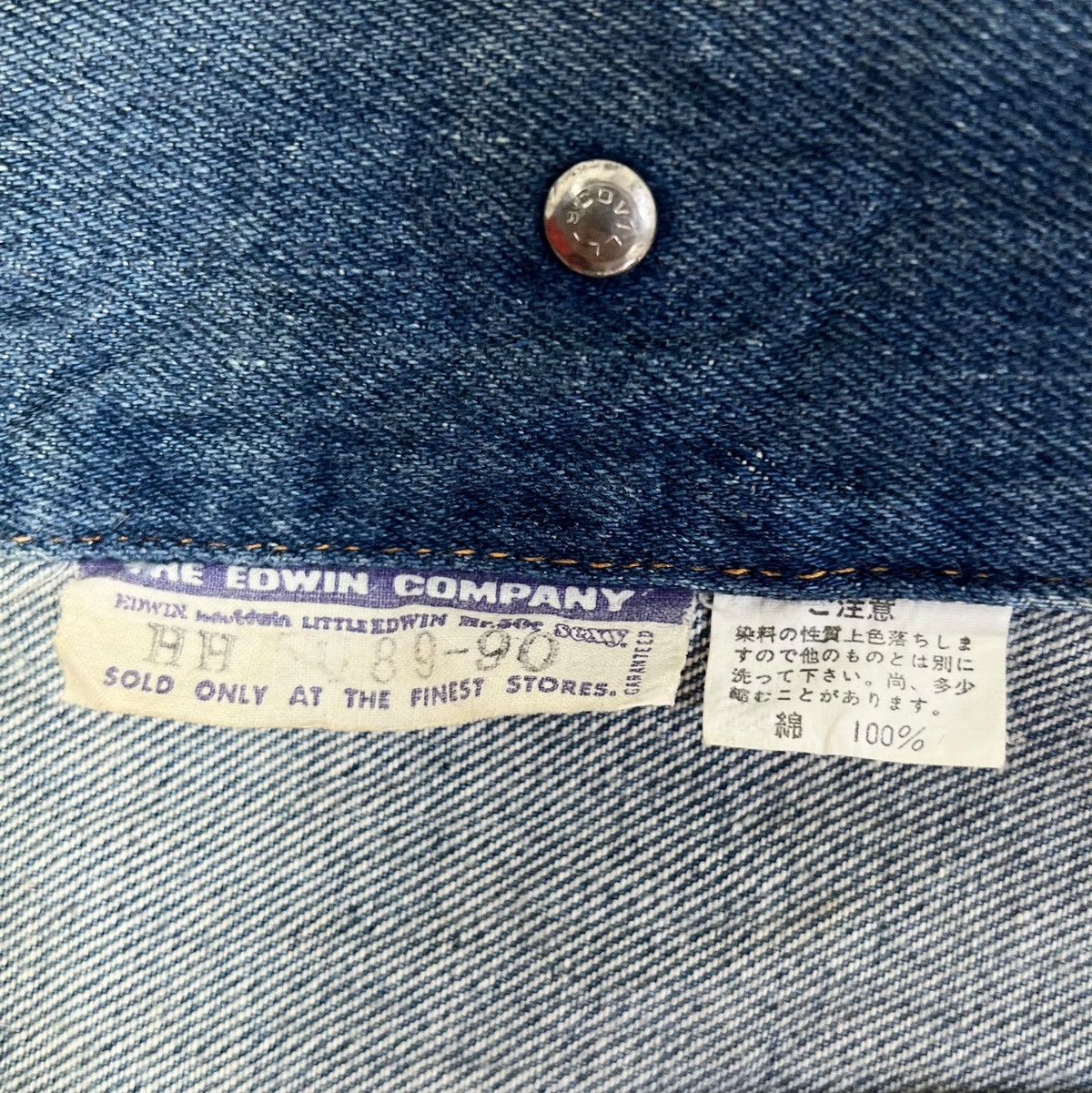 Edwin × Vintage Vintage Edwin Denim Trucker Jacket Corduroy Collar Size US M / EU 48-50 / 2 - 9 Thumbnail