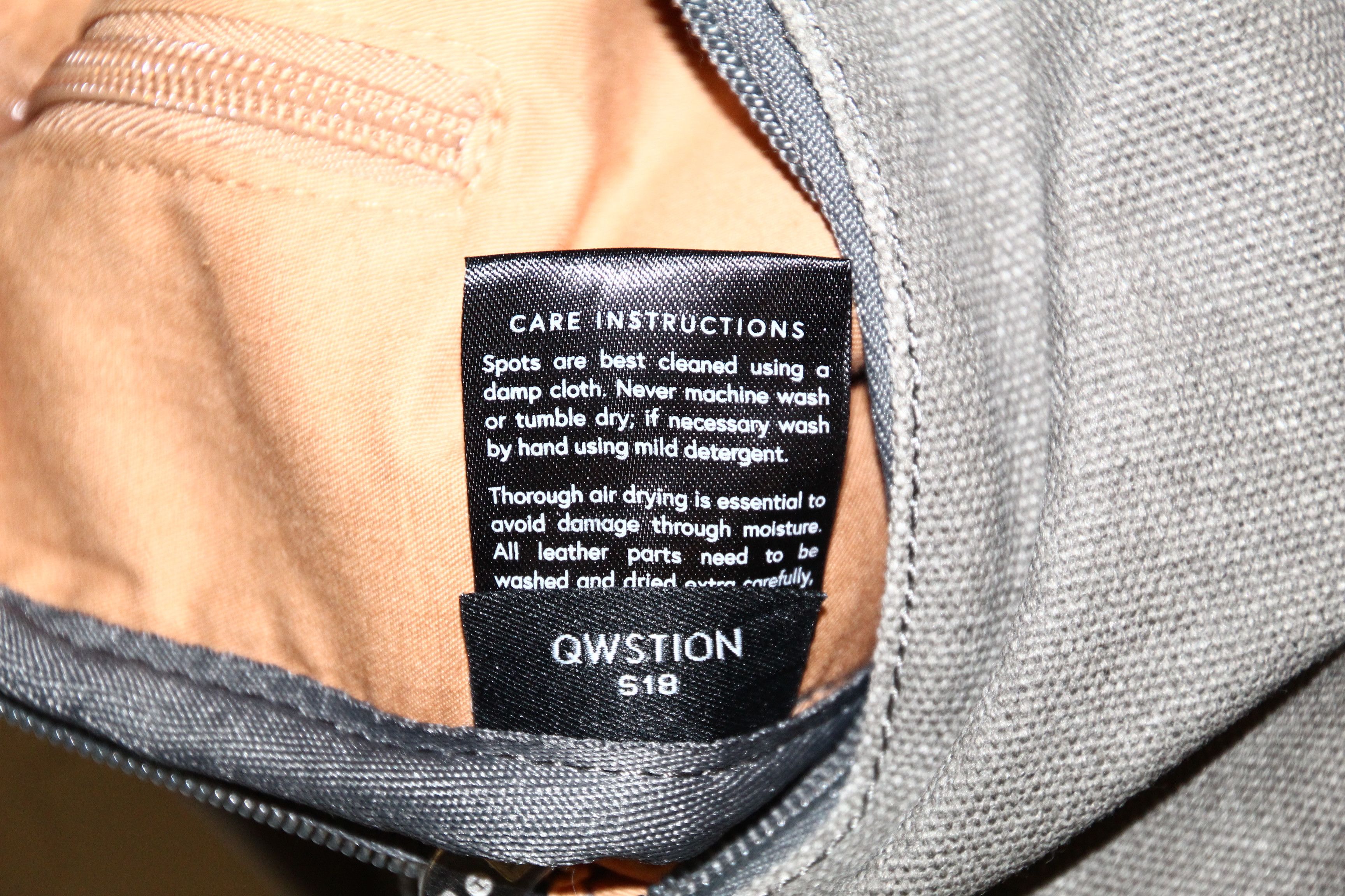 QWSTION Qwstion Canvas Day Tote-Organic Washed Grey. Laptop bag Size ONE SIZE - 14 Thumbnail
