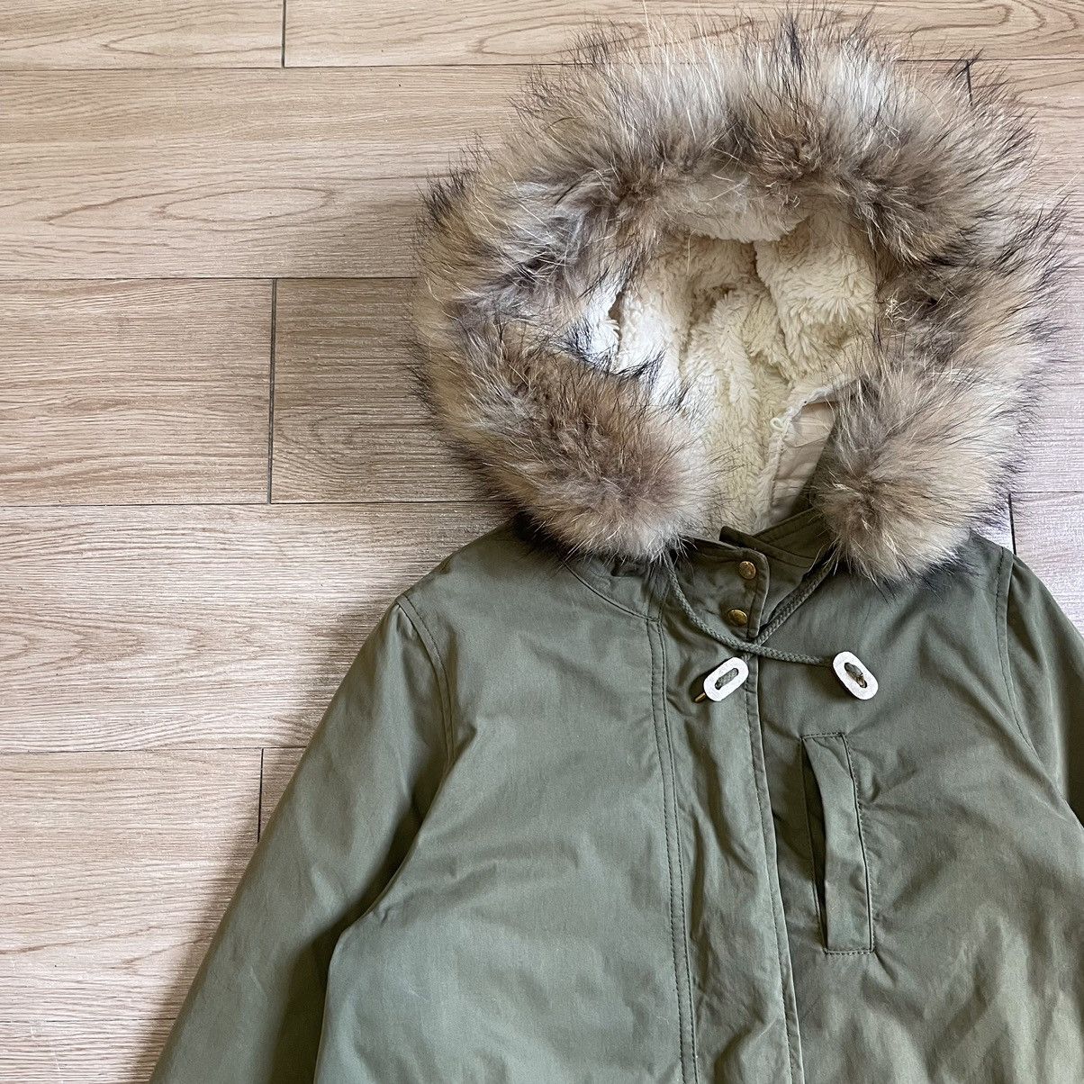 Le Grande Bleu (L.G.B.) Y2K fur Military Parka jacket LGB Goa Size US M / EU 48-50 / 2 - 5 Thumbnail