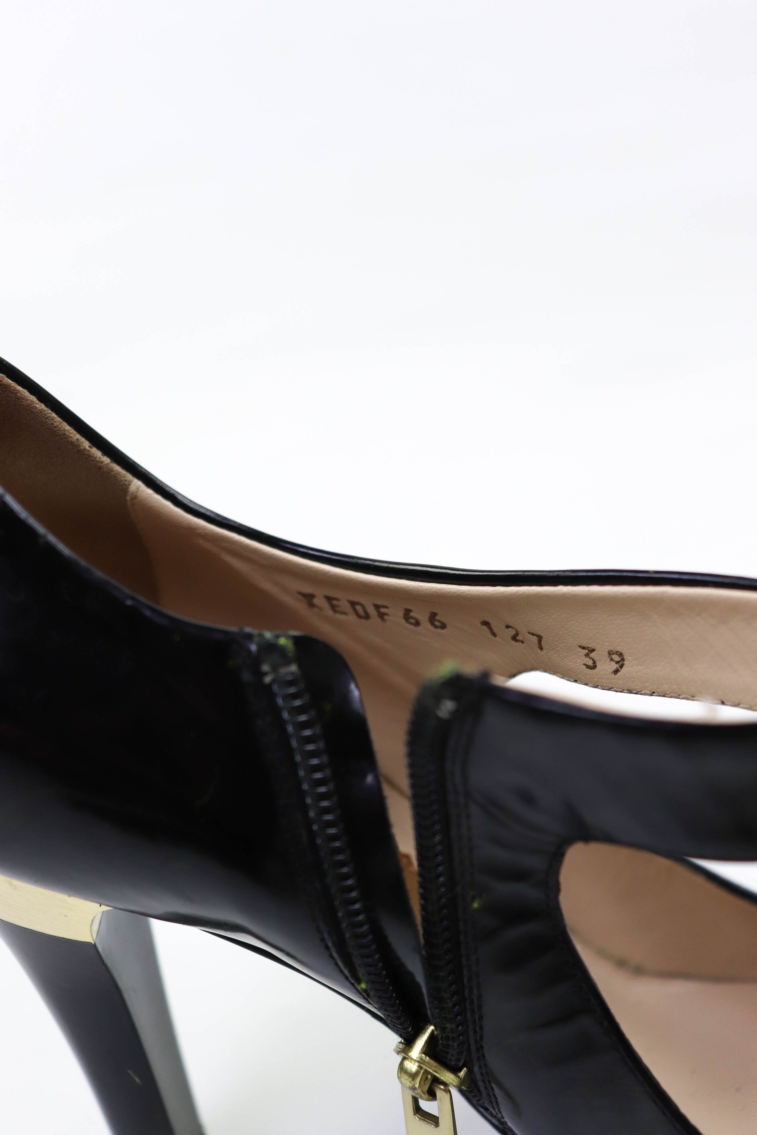 Armani Giorgio Armani Black Leather Mary Jane Pump Shoes Size US 9 / IT 39 - 12 Thumbnail