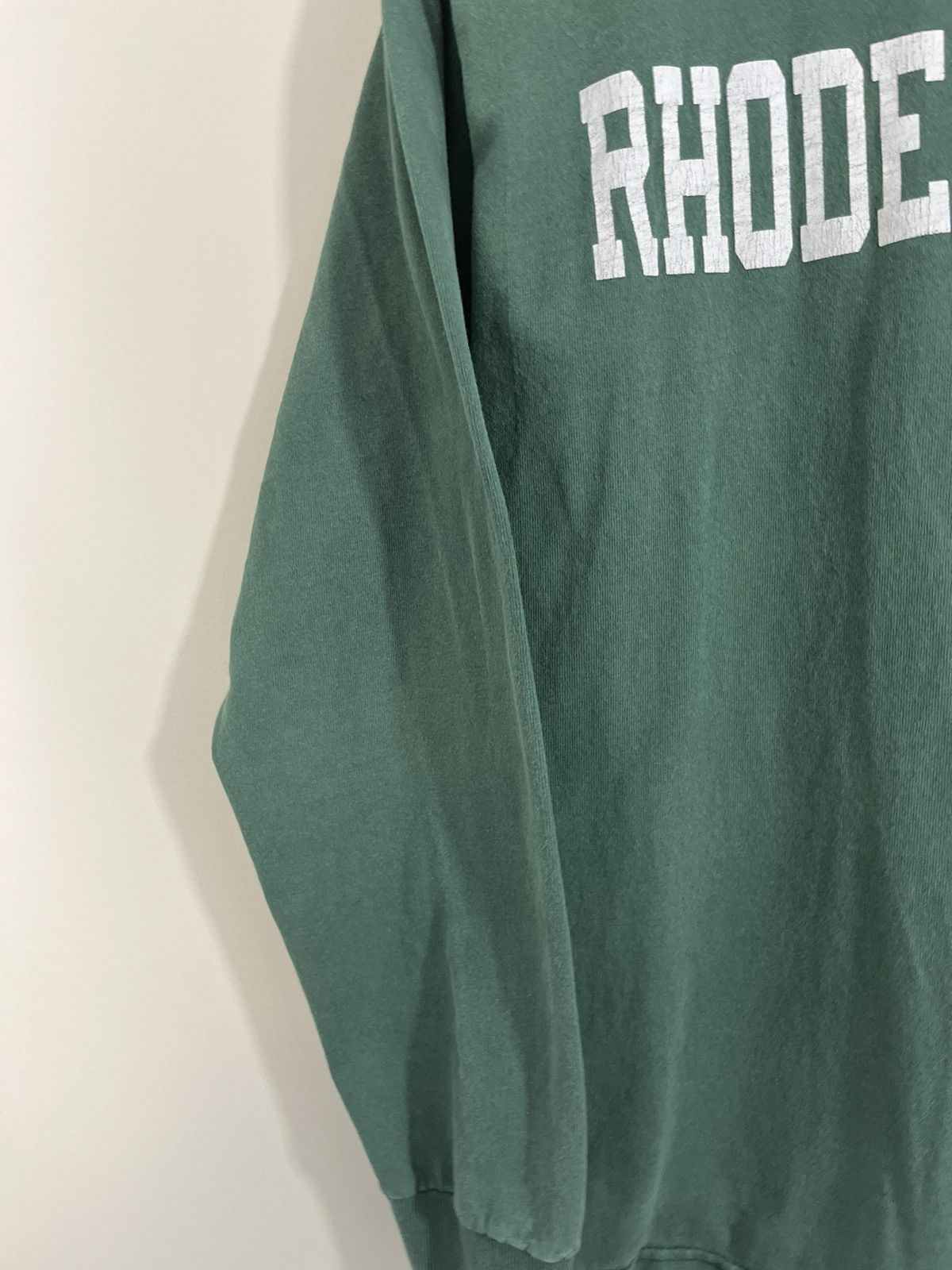 Vintage Rhode Island Faded Green Long Sleeve Shirt Size US L / EU 52-54 / 3 - 6 Thumbnail