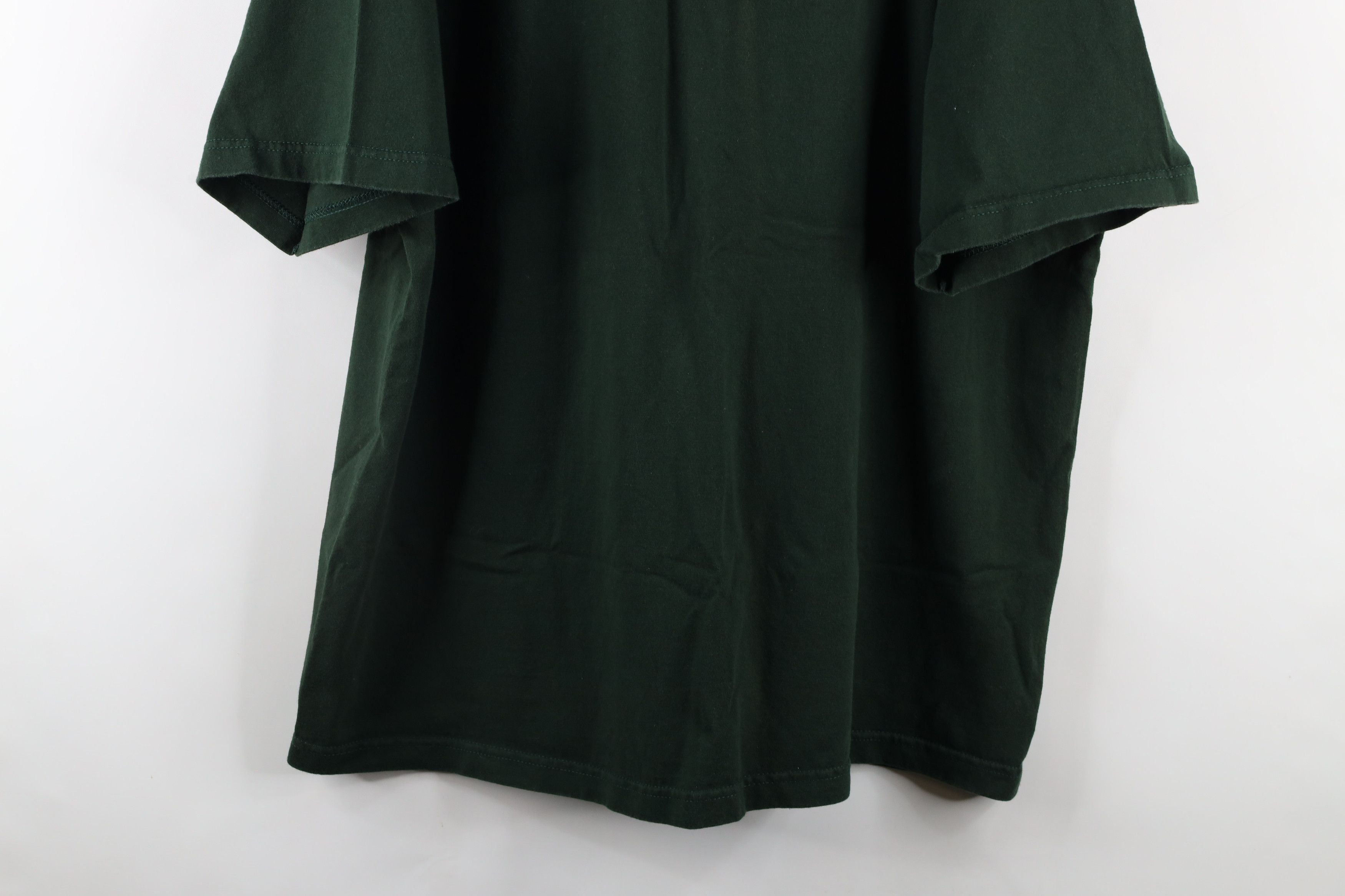 Vintage Vintage 90s Streetwear Heavyweight T-Shirt Green Cotton Size US XXL / EU 58 / 5 - 3 Thumbnail
