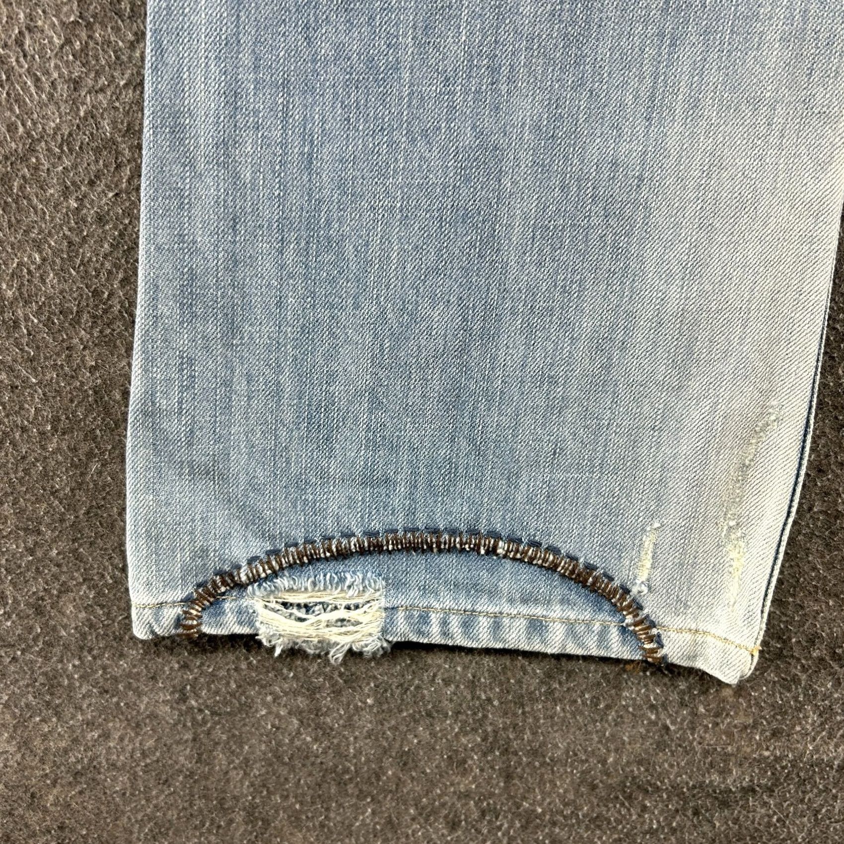 Abercrombie & Fitch VINTAGE Abercrombie Jeans Women 4 Blue Bootcut Flare High Rise Patchwork 90s Denim Distressed Pockets 5-Pocket Blue Cotton Spandex Womens Jeans Size 27" / US 4 / IT 40 - 6 Thumbnail