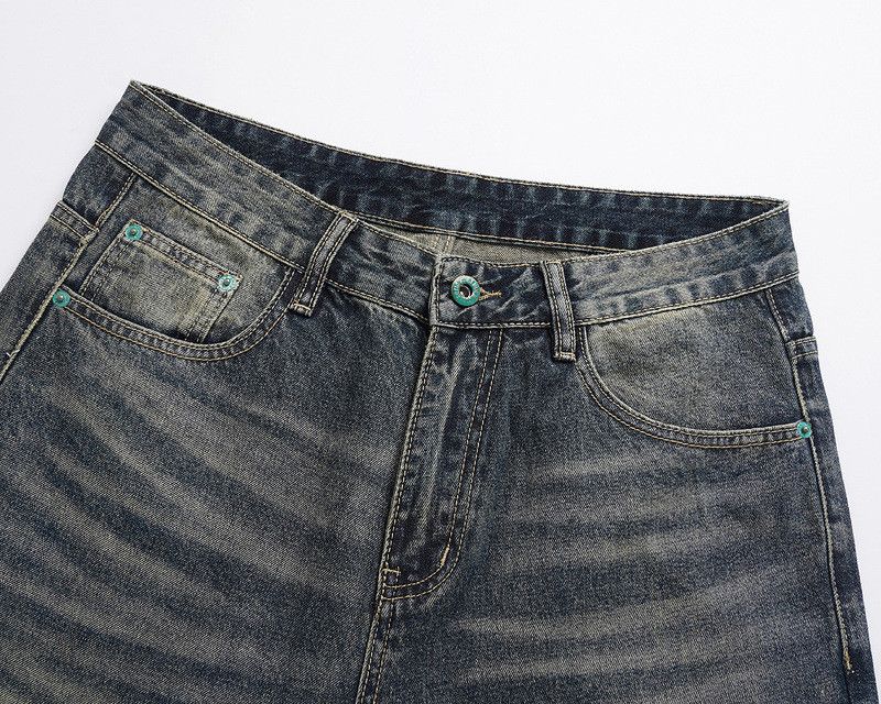 Japanese Brand × Jean High street washed distressed loose wide-leg jeans y2k Size US 32 / EU 48 - 4 Thumbnail