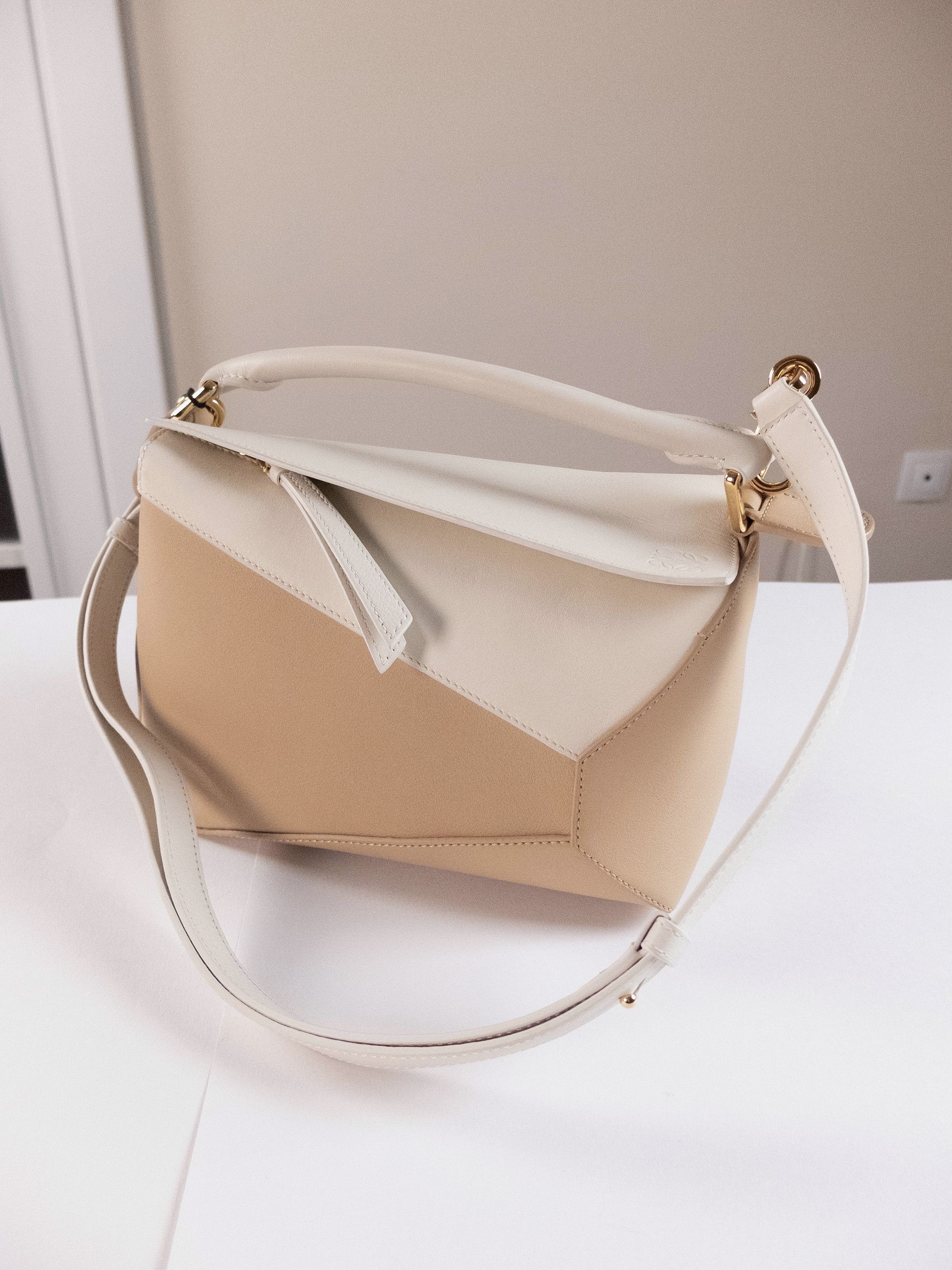Loewe LOEWE Puzzle Edge bicolor beige & white leather bag Size ONE SIZE - 6 Thumbnail