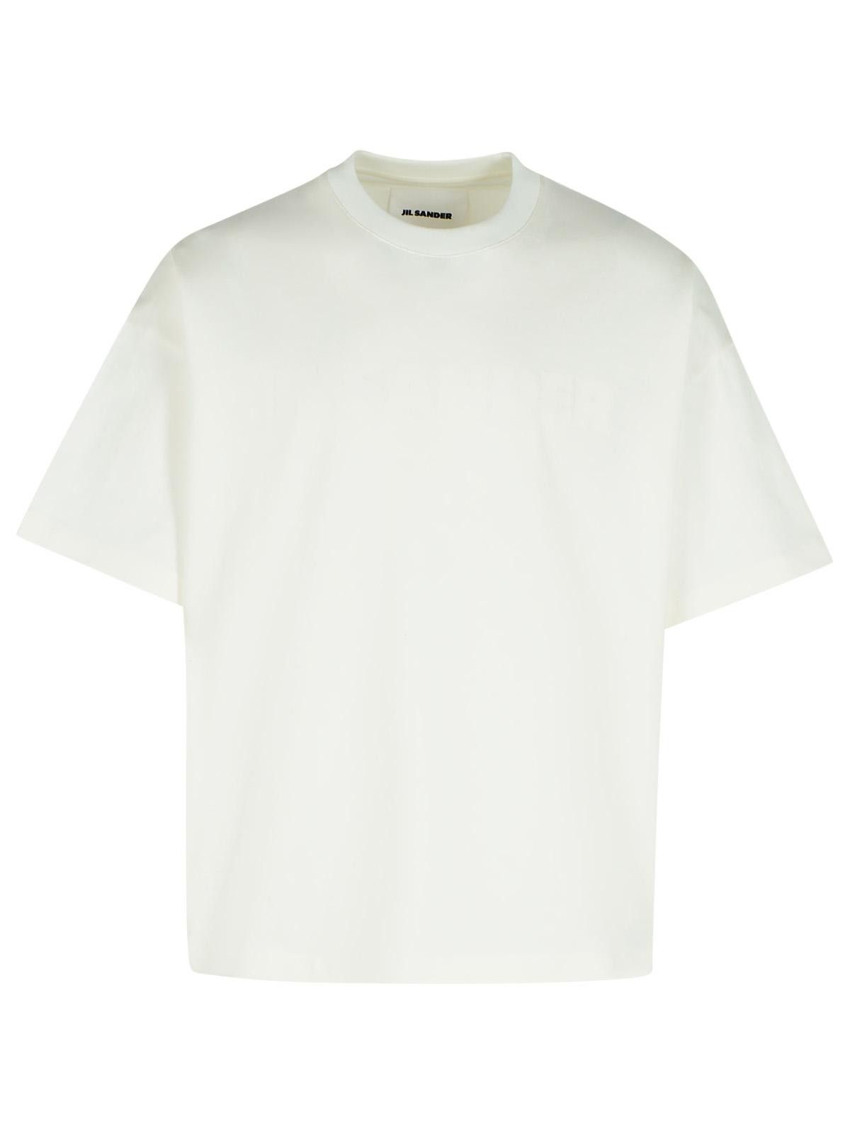 Jil Sander JIL SANDER Ivory Cotton T-Shirt Size US M / EU 48-50 / 2 - 1 Thumbnail