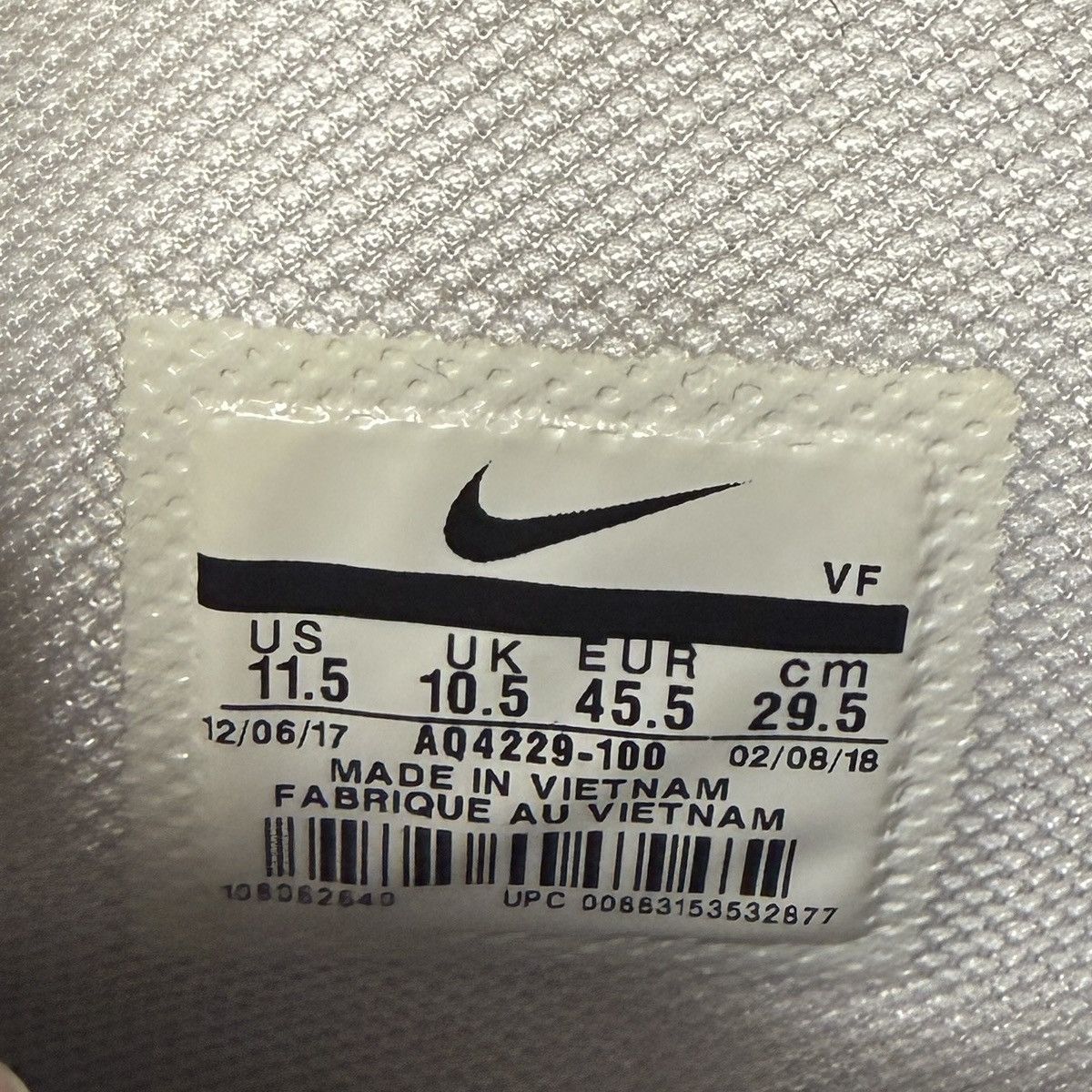 Nike NIKE Air Force 1 SHEED Basketball Sneakers - White / Blue Size US 11.5 / EU 44-45 - 8 Thumbnail
