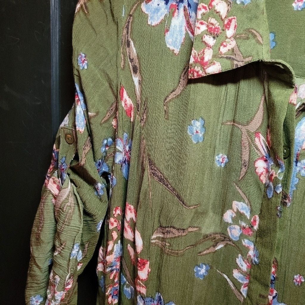 Common Projects Woman Within,maxi dress.green green floral, nwot, Size 14 Size XL / US 12-14 / IT 48-50 - 3 Thumbnail