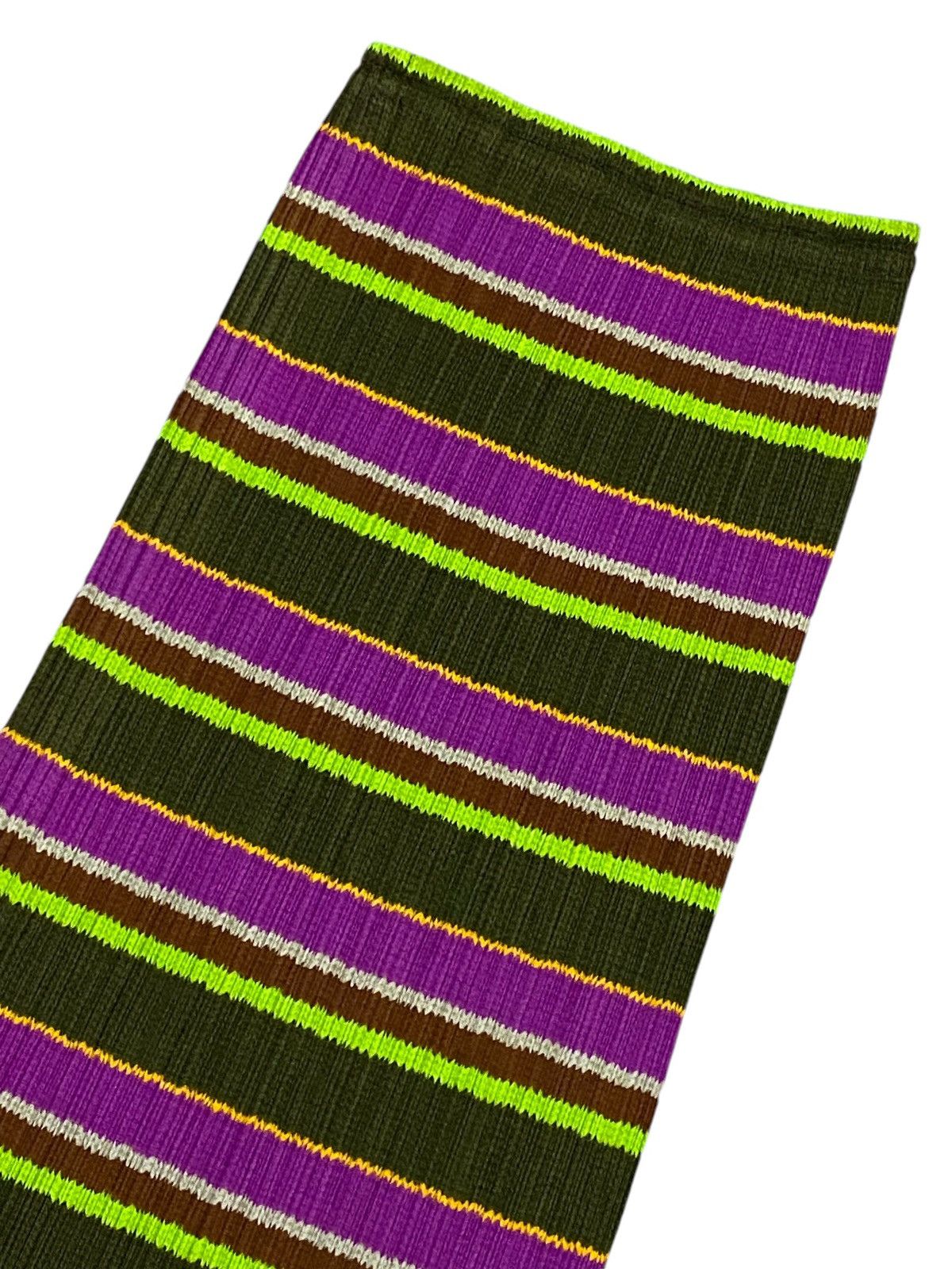 Issey Miyake × Pleats Please Issey Miyake Pleats Please Striped Multicolor Pleated Skirt Size 28" / US 6 / IT 42 - 7 Thumbnail