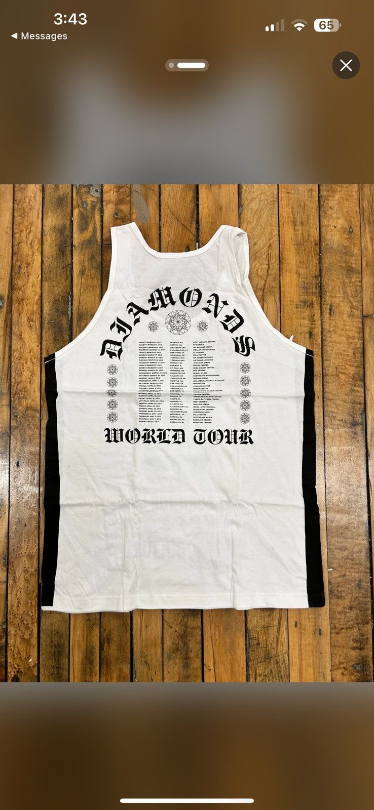 Other A$AP Rocky Diamonds Tour Tank Size US XL / EU 56 / 4 - 2 Thumbnail