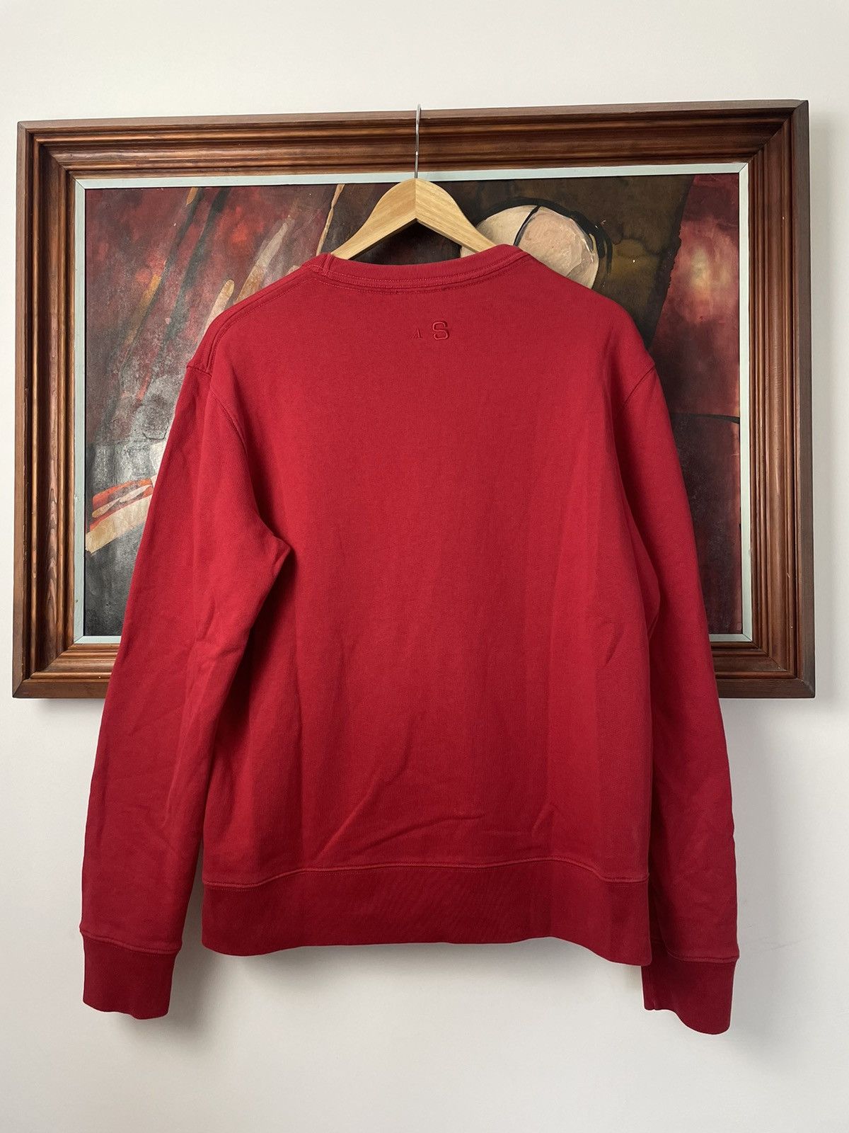 Acne Studios Acne Studios College Red Basic Crewneck Rare Casual Luxury Size US M / EU 48-50 / 2 - 2 Thumbnail