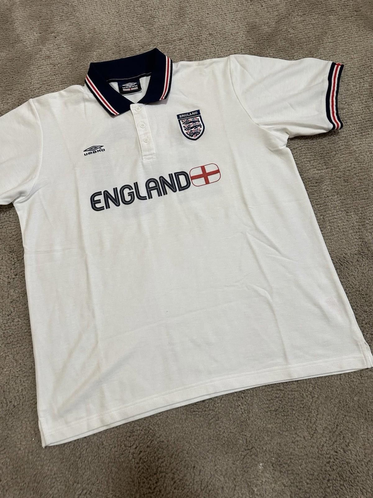 Umbro #10 ENGLAND BIGLOGO 90S VINTAGE SOCCER CHIEF KEEF BLOKECORE Size US XL / EU 56 / 4 - 2 Thumbnail