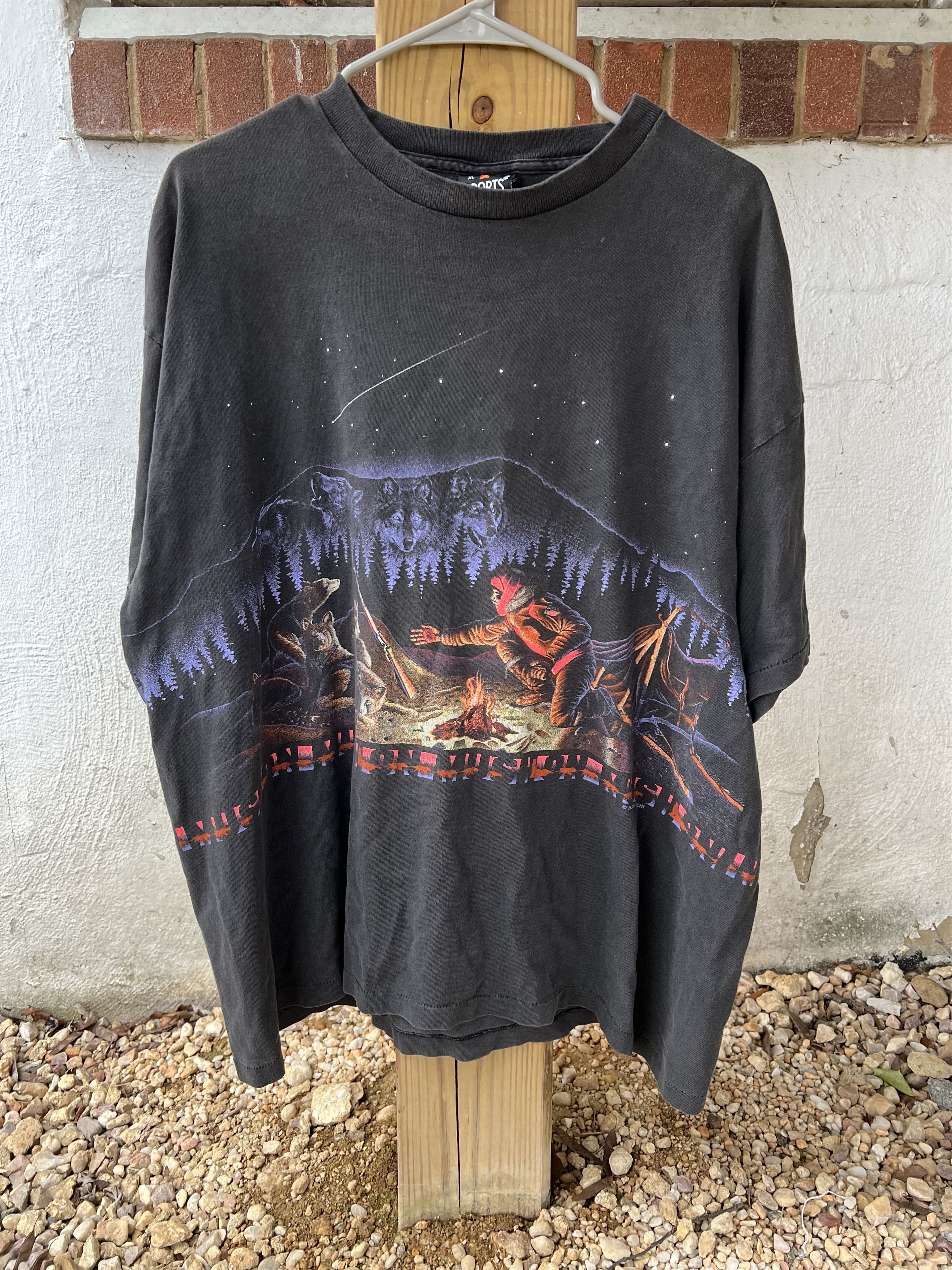 Vintage 1993 Mush On Habitat Tee western navajo cowboy Size US XL / EU 56 / 4 - 1 Thumbnail