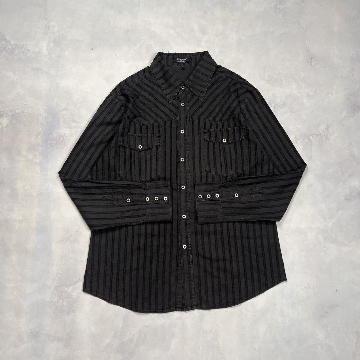 In The Attic In The Attic Snap Button Stripe Shirt Size US L / EU 52-54 / 3 - 9 Thumbnail