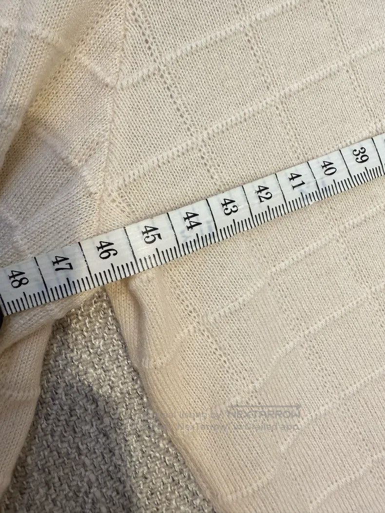 Hermes Hermes White Wool Knit Sweater, Size 40, Beige with Brown Size XS / US 0-2 / IT 36-38 - 7 Thumbnail