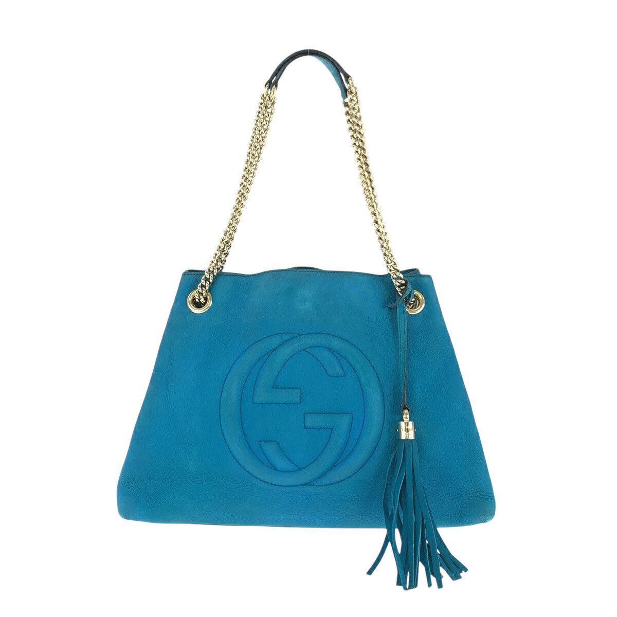 Gucci Gucci Soho Leather 2Way Shoulder Bag Leather Shoulder Bag 308982 in Blue, Women's