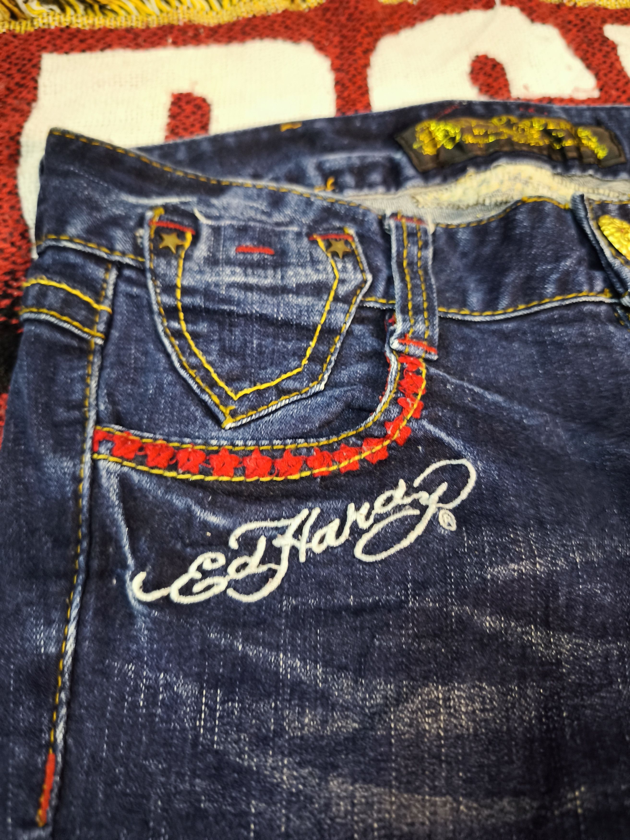 Ed Hardy Rare Piece!! Ed Hardy x Dr Pepper Embroidered Jeans Size US 31 - 9 Thumbnail
