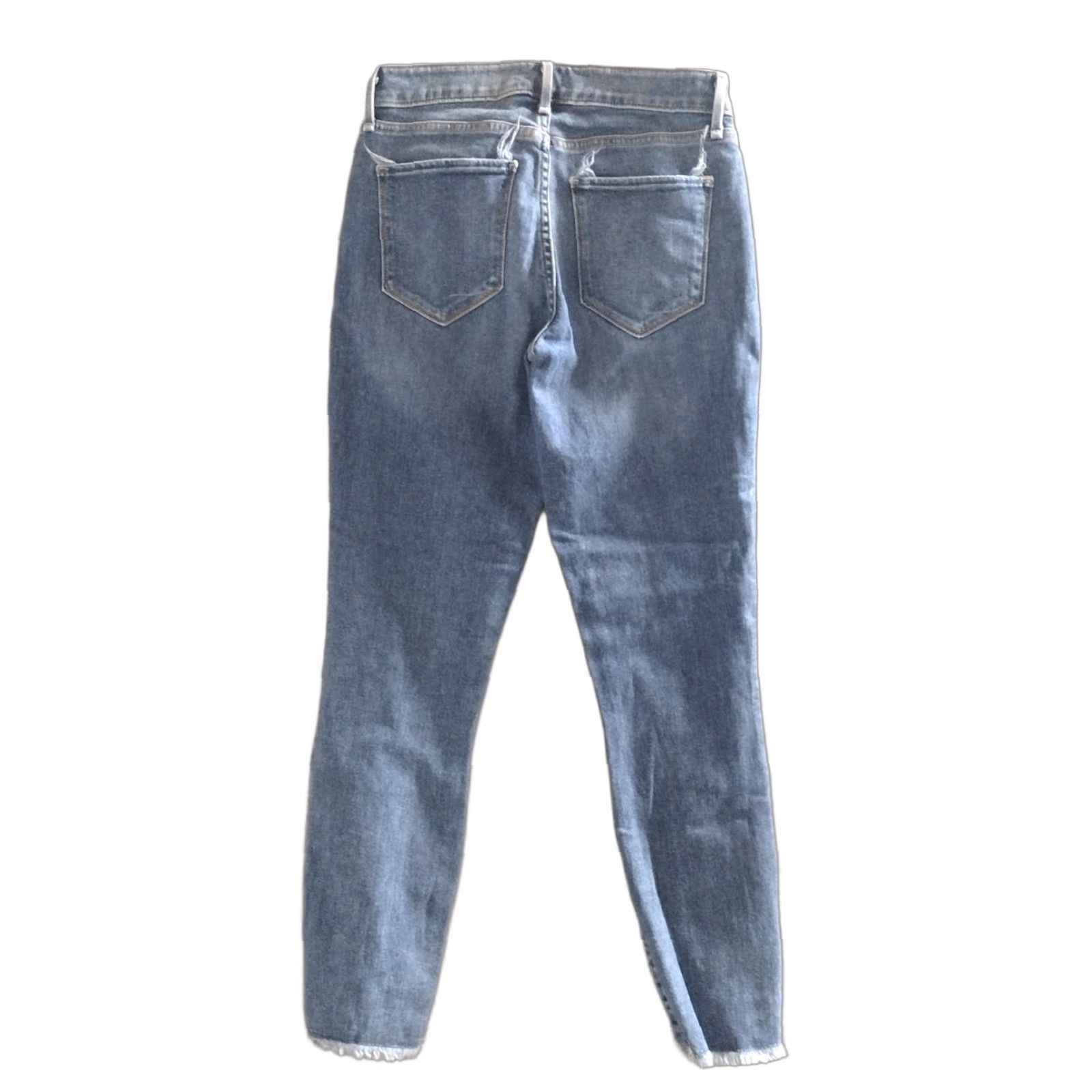 Denime Unbranded Men's Blue Denim Cropped Jeans 26x36 Regular Stretch 5-Pocket Denim Blue 90s Theme Mens Size US 26 / EU 42 - 1 Thumbnail