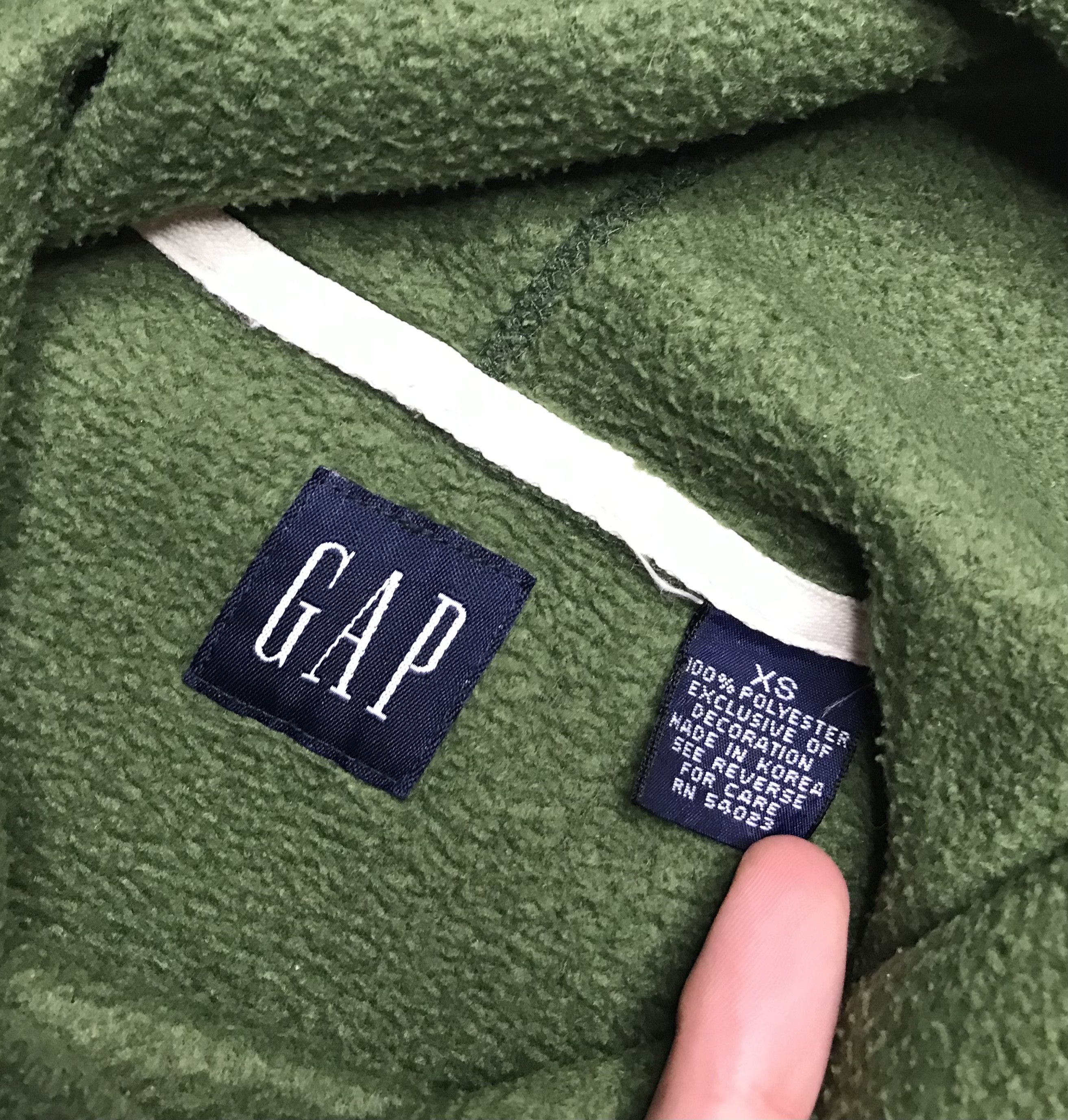 Gap Gap Vintage Fleece Hoodie Mens Sz Xs Dark Green Size US XS / EU 42 / 0 - 4 Thumbnail