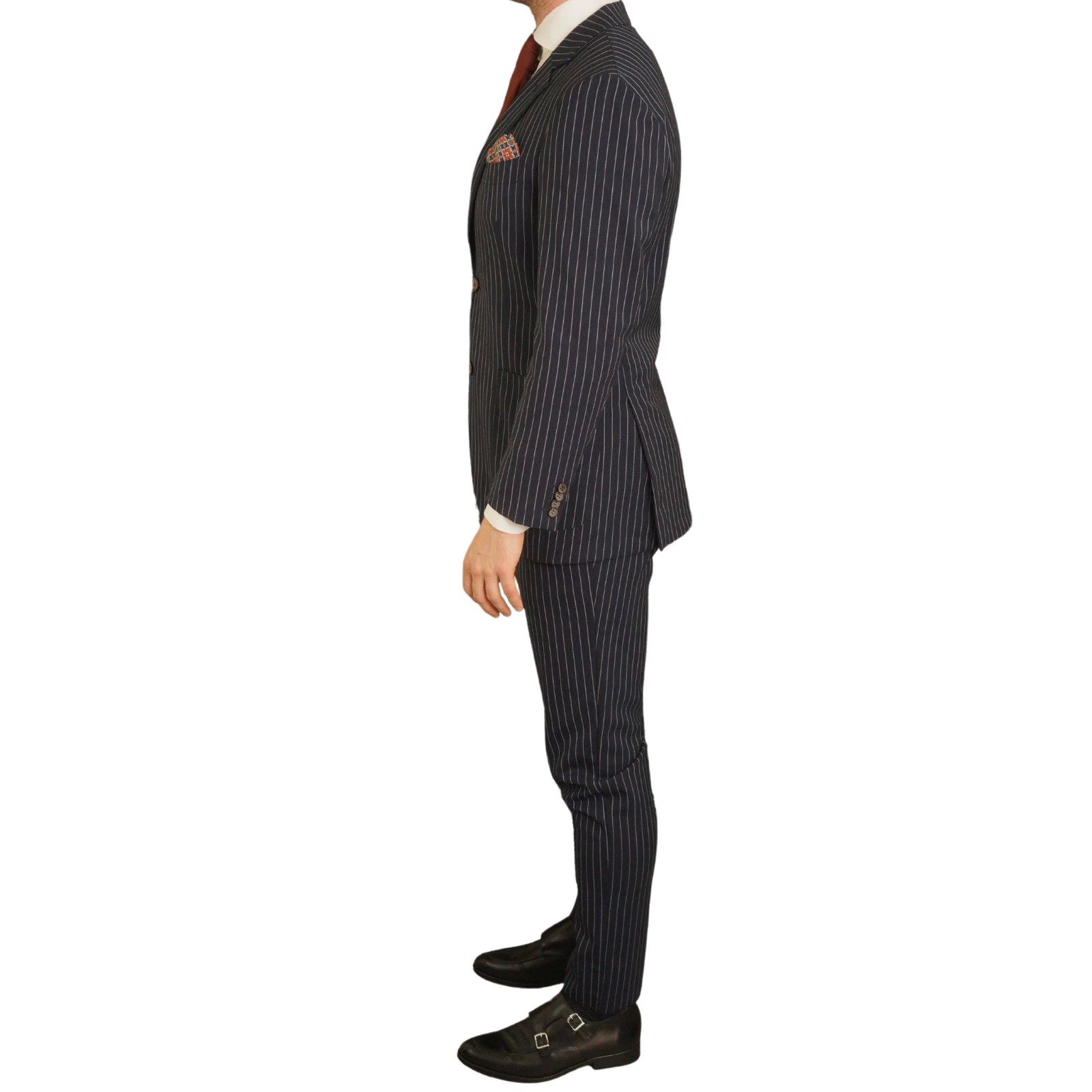 Suitsupply Men Suitsupply Suit Traveller Havana Patch Pinstriped US38 Size 38R - 4 Thumbnail
