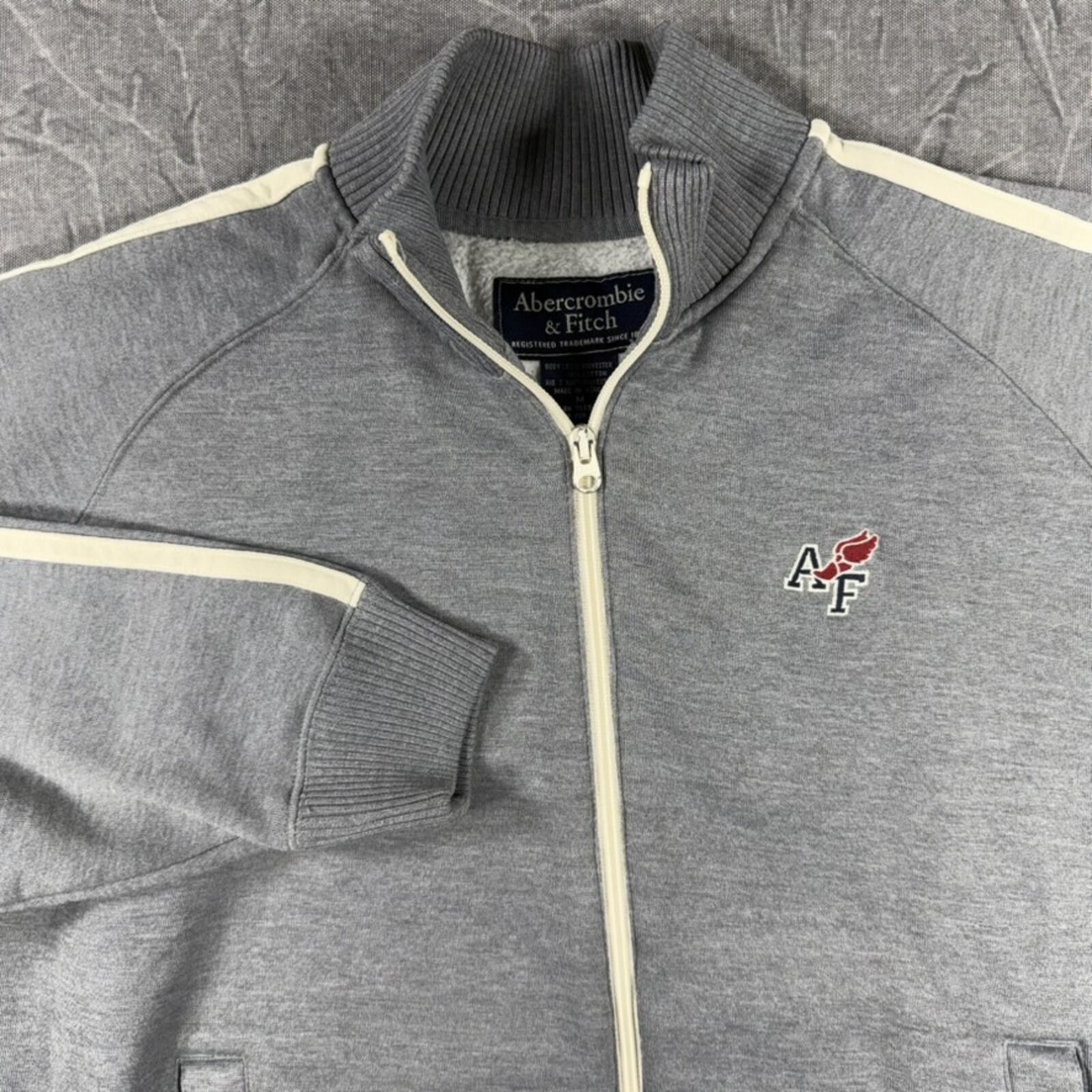 Abercrombie & Fitch Abercrombie Jacket Men's M Gray Vintage Track Y2K Size US M / EU 48-50 / 2 - 1 Thumbnail