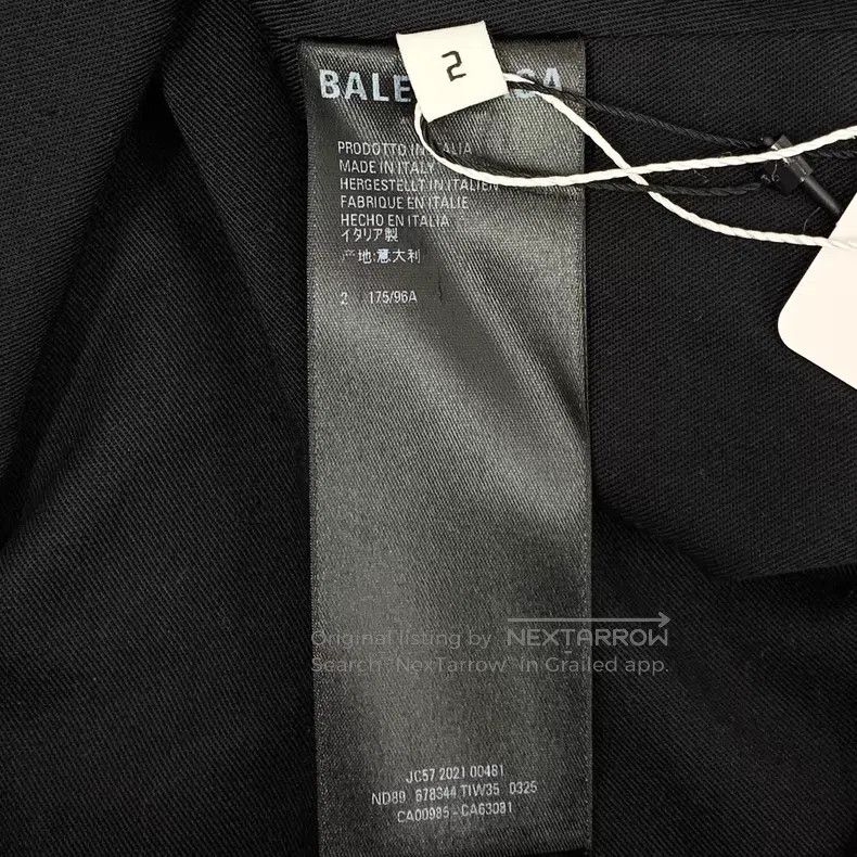 Balenciaga Balenciaga Blue Washed Distressed Cotton Lapel Single-Brea Size US M / EU 48-50 / 2 - 7 Thumbnail