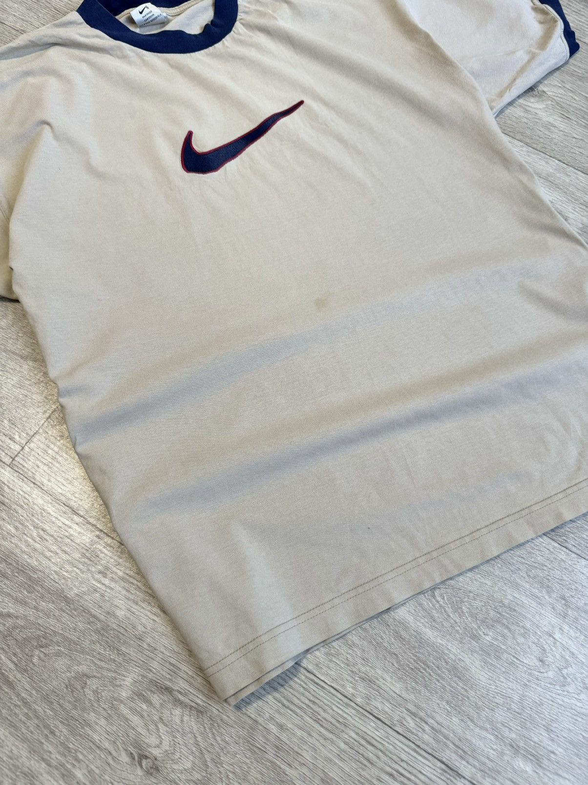 Nike × Vintage 🔷Vintage Nike Big swoosh T-shirt 90s🔷 Size US L / EU 52-54 / 3 - 2 Thumbnail