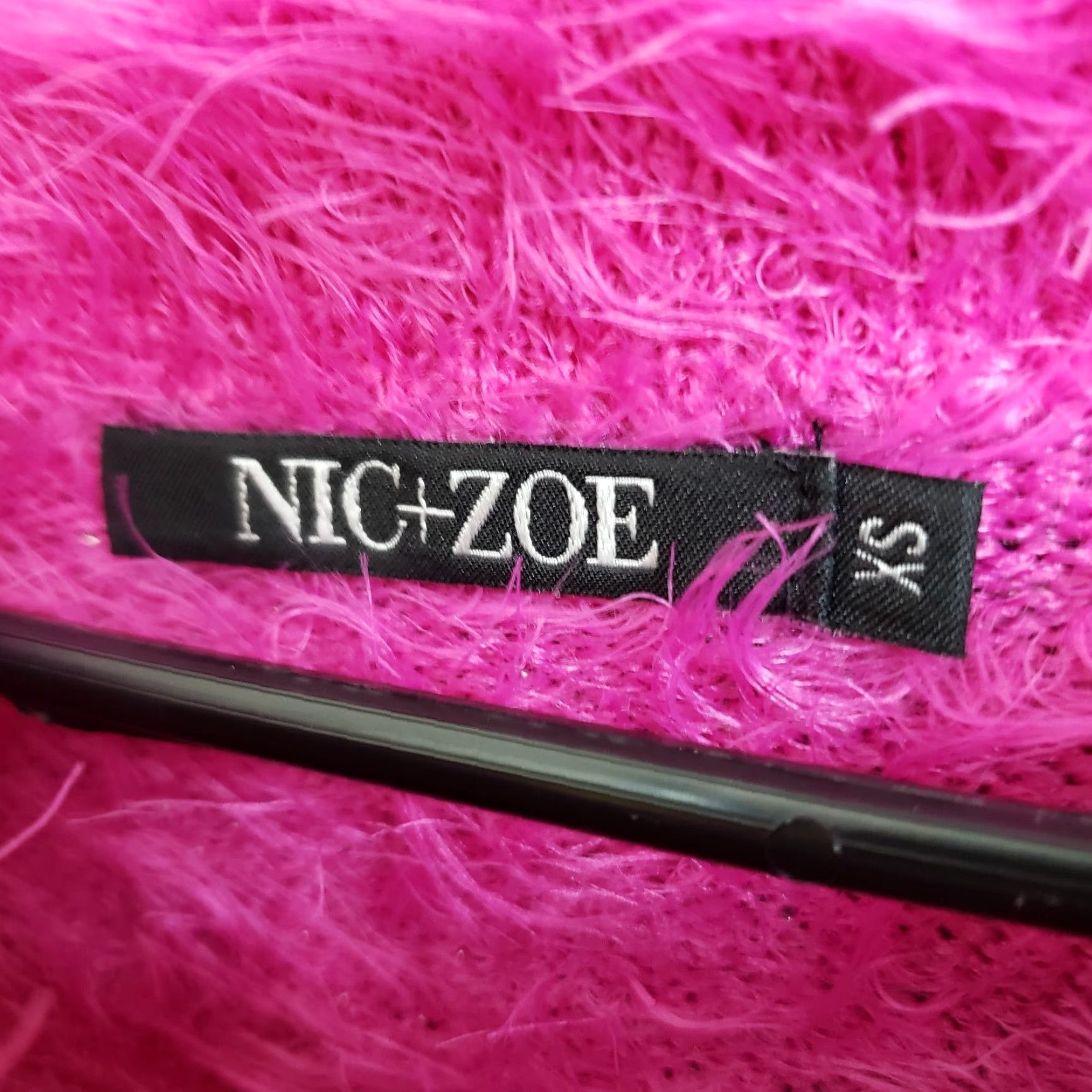 NIC+ZOE NIC+ZOE Womens Eyelash Sweater XS Pink 3/4 Sleeve Pullover Knit Rolling? Size XS / US 0-2 / IT 36-38 - 5 Thumbnail