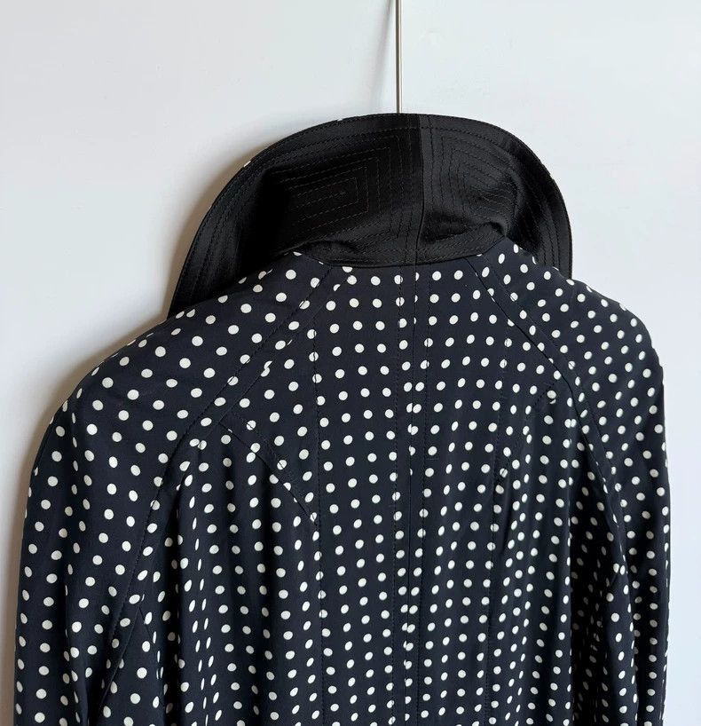 Haider Ackermann Black and White Polka Dot Trench Coat-2506 Size US M / EU 48-50 / 2 - 6 Thumbnail