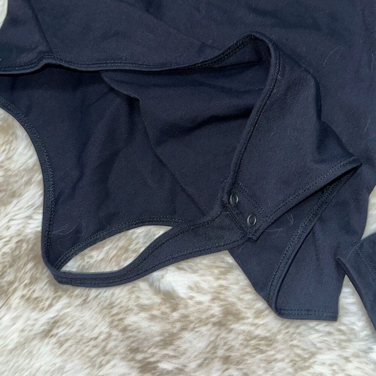 Abercrombie & Fitch A&F Black Long Sleeve Keyhole Bodysuit | Size S, NWT Size S / US 4 / IT 40 - 6 Thumbnail
