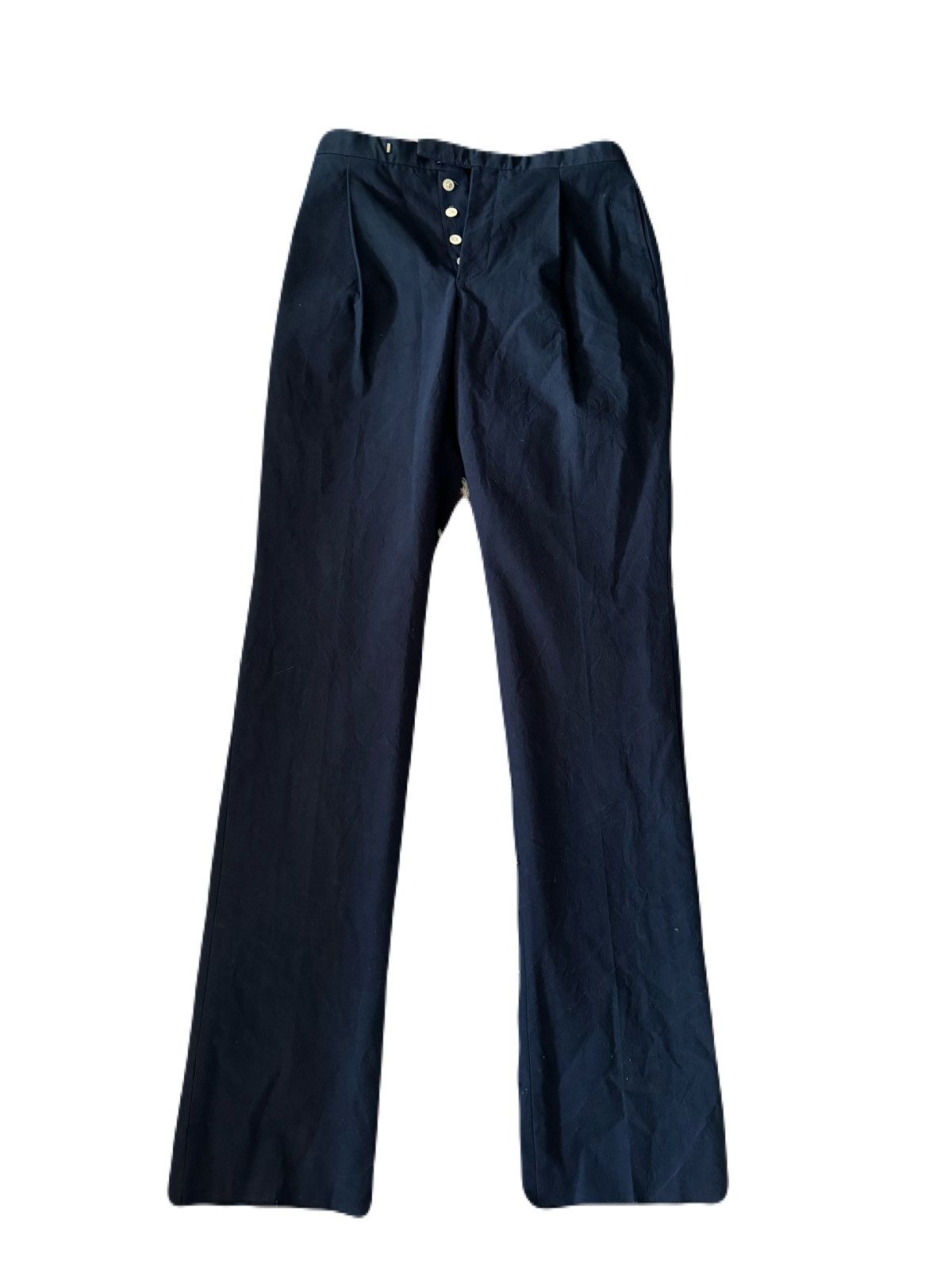 Thom Browne Single Pleated Trouser in salt shrink cotton Size US 32 / EU 48 - 1 Thumbnail