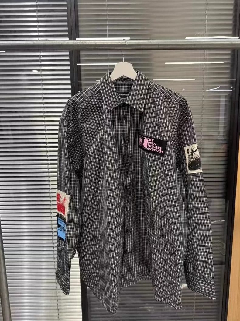 Raf Simons Raf Simons Patchwork Long Sleeve Shirt Size US L / EU 52-54 / 3 - 1 Thumbnail
