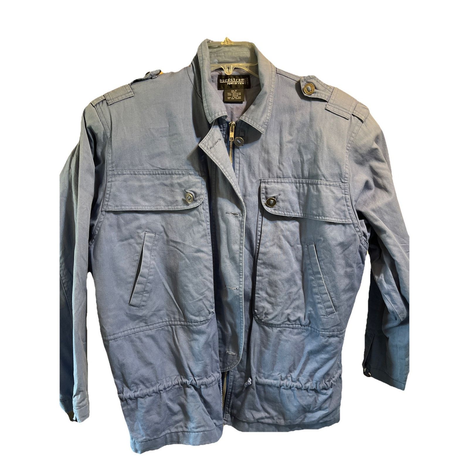 Nordstrom Nordstrom Women’s M Jacket Point Of View Blue Safari Canvas Size M / US 6-8 / IT 42-44 - 1 Thumbnail