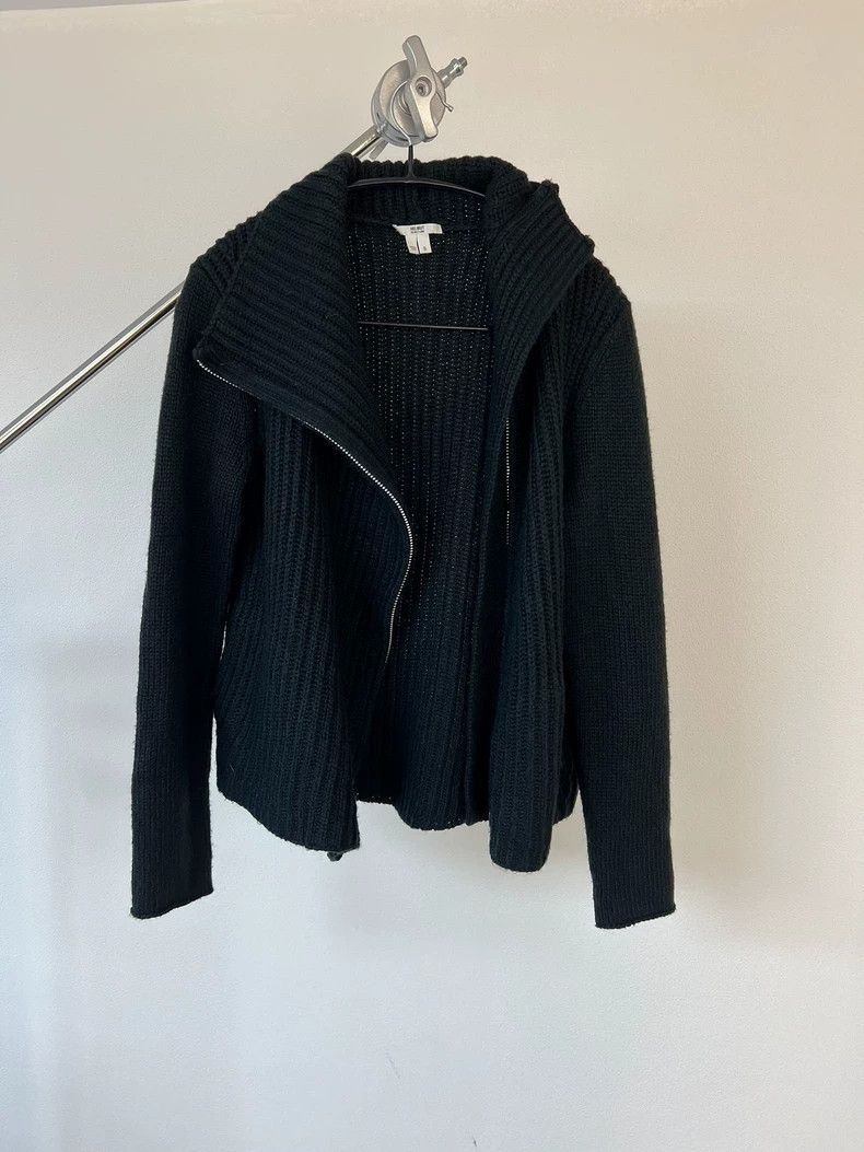 Helmut Lang Helmut Lang size SSlant Zip Stand Neck Stubby Knit Cardigan Size US S / EU 44-46 / 1 - 1 Thumbnail